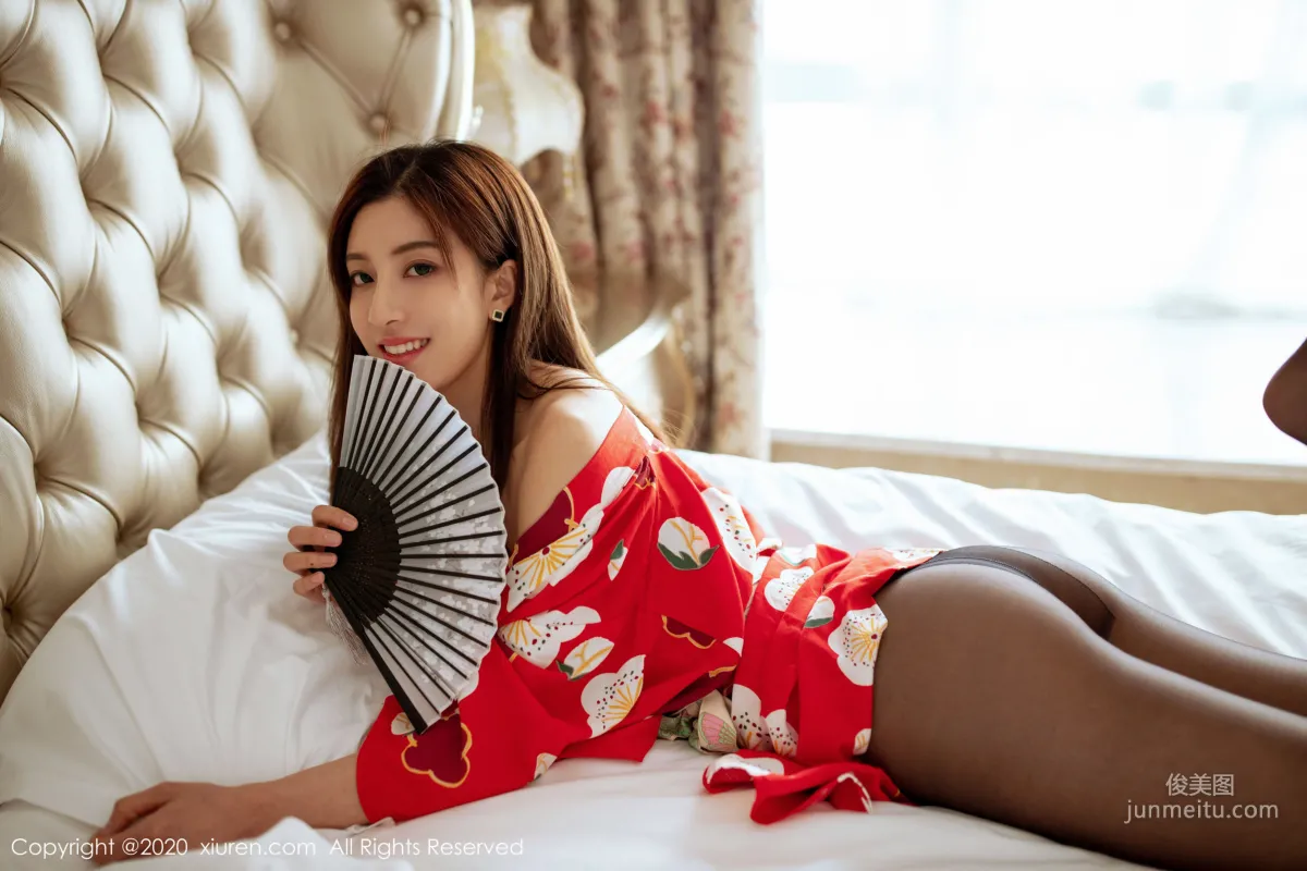 Lin Wenwen yooki, Kimono Black Stockings Theme Series [XiuRen] No.2015 Photo Set photo 41