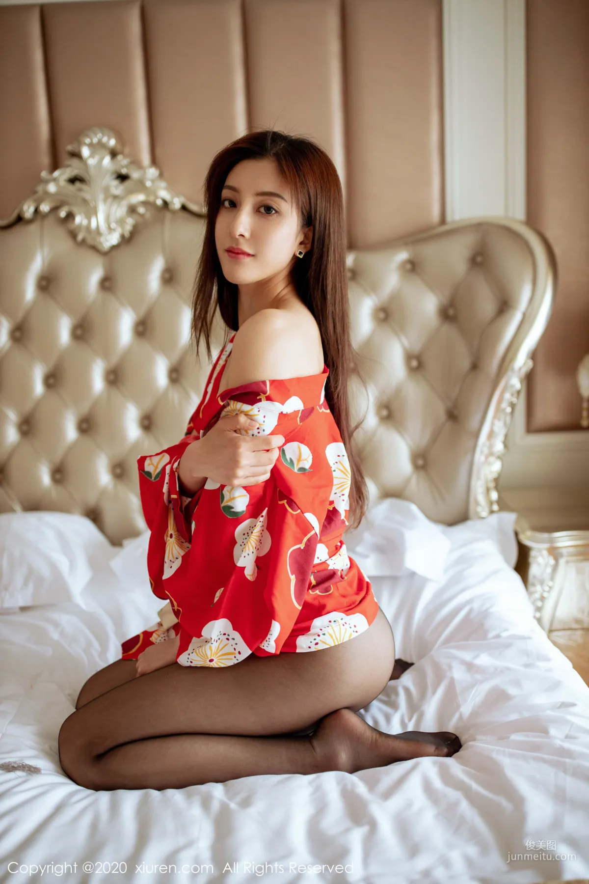 Lin Wenwen yooki, Kimono Black Stockings Theme Series [XiuRen] No.2015 Photo Set photo 51
