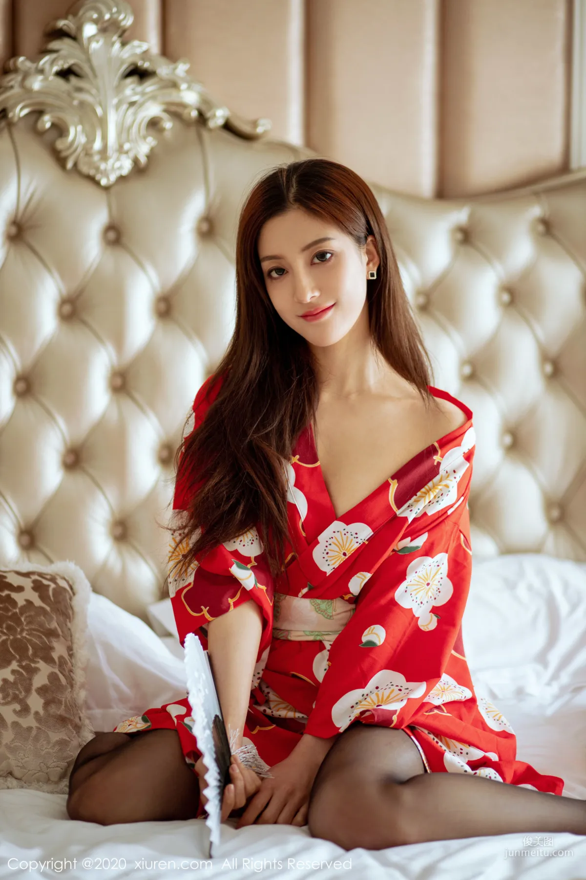 Lin Wenwen yooki, Kimono Black Stockings Theme Series [XiuRen] No.2015 Photo Set photo 9
