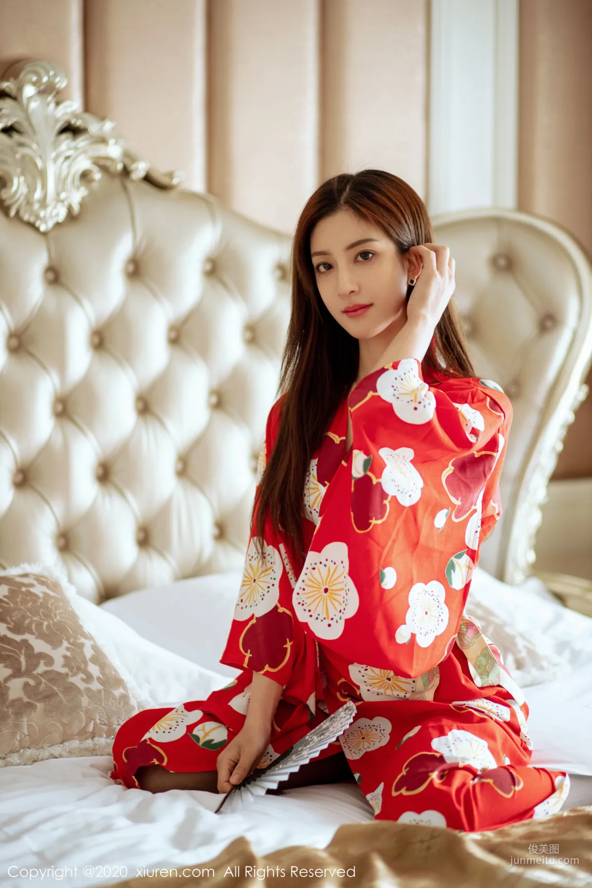 Lin Wenwen yooki, Kimono Black Stockings Theme Series [XiuRen] No.2015 Photo Set photo 1