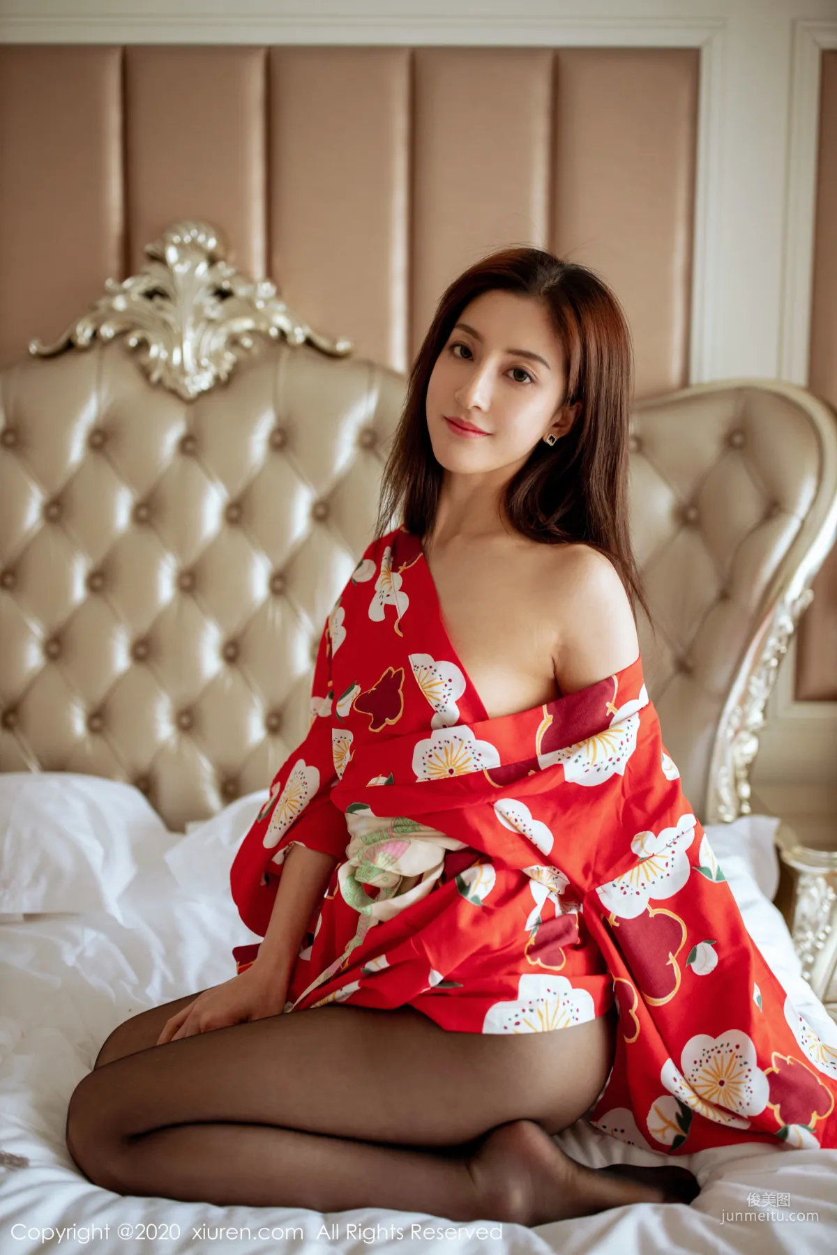 Lin Wenwen yooki, Kimono Black Stockings Theme Series [XiuRen] No.2015 Photo Set photo 52