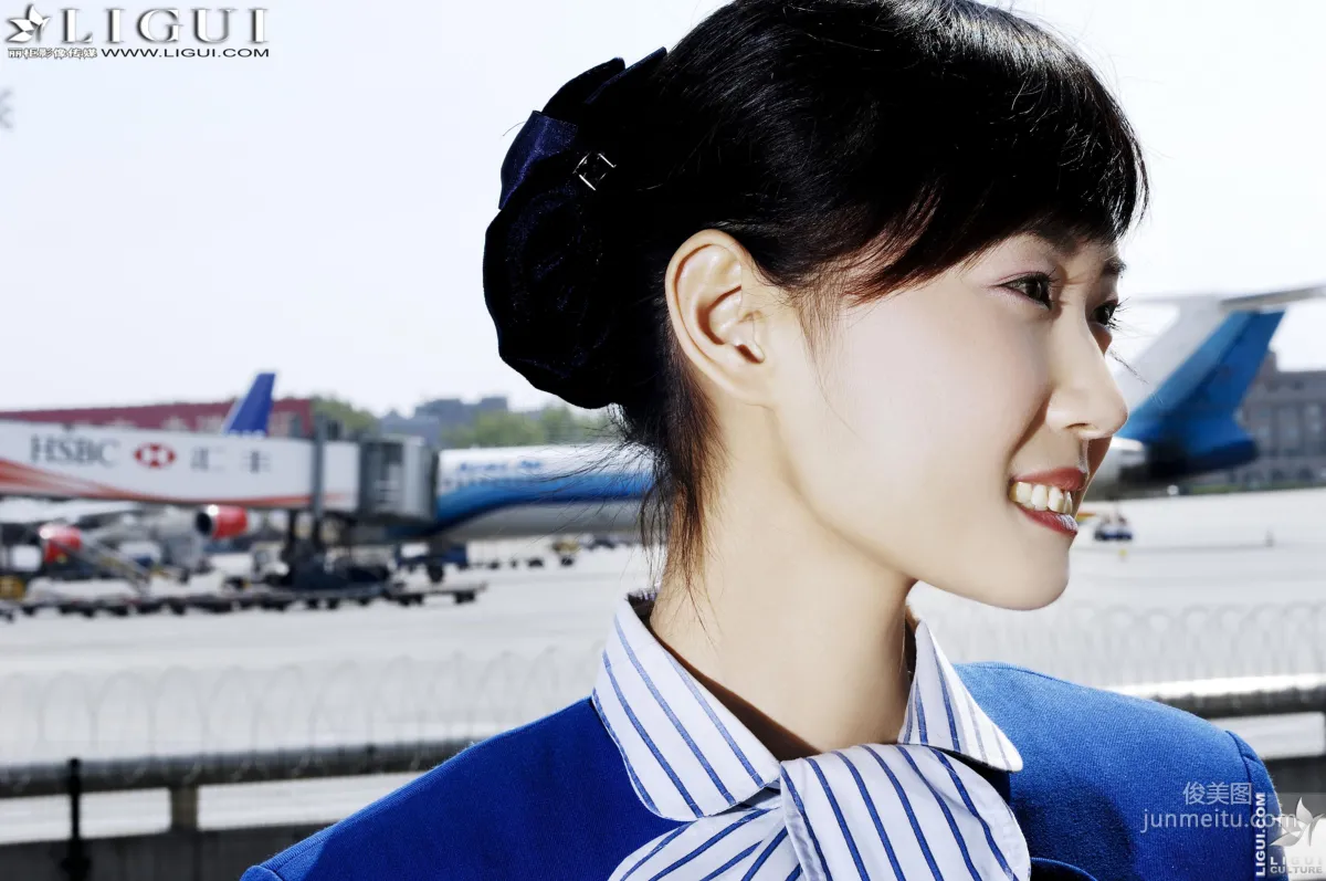 Model Ting Ting Flight Attendant Series [Ligui] Beautiful Legs and Feet Photos photo 37