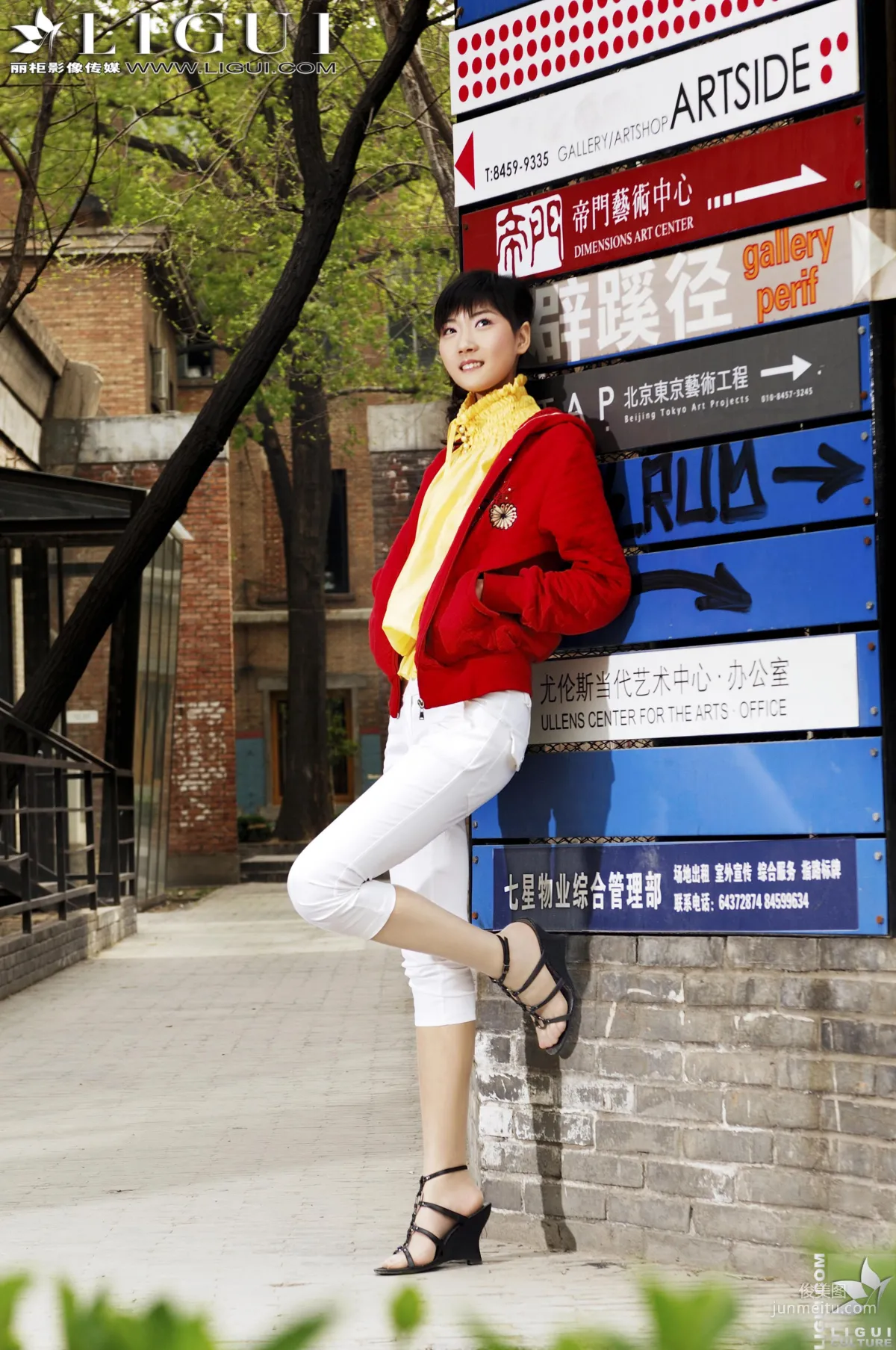 [Ligui] Model Ting Ting Street Snap High Heels Series Legs and Silk Feet Photo photo 4