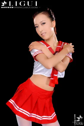 Model 美美《清純學生妹》 上下合集 [麗櫃LiGui] 美腿玉足寫真圖片