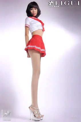Model 田甜《紅色水手服》 上下合集 [麗櫃LiGui] 美腿玉足寫真圖片