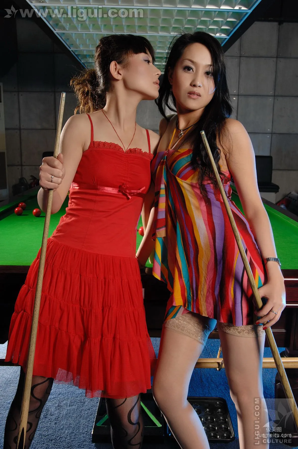 Model Mi Huimei, Lin Da, Stockings Beauties Play Billiards [Ligui] Beautiful Legs and Feet Photos photo 72