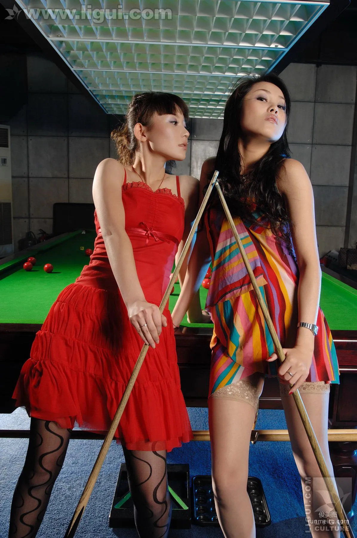 Model Mi Huimei, Lin Da, Stockings Beauties Play Billiards [Ligui] Beautiful Legs and Feet Photos photo 70