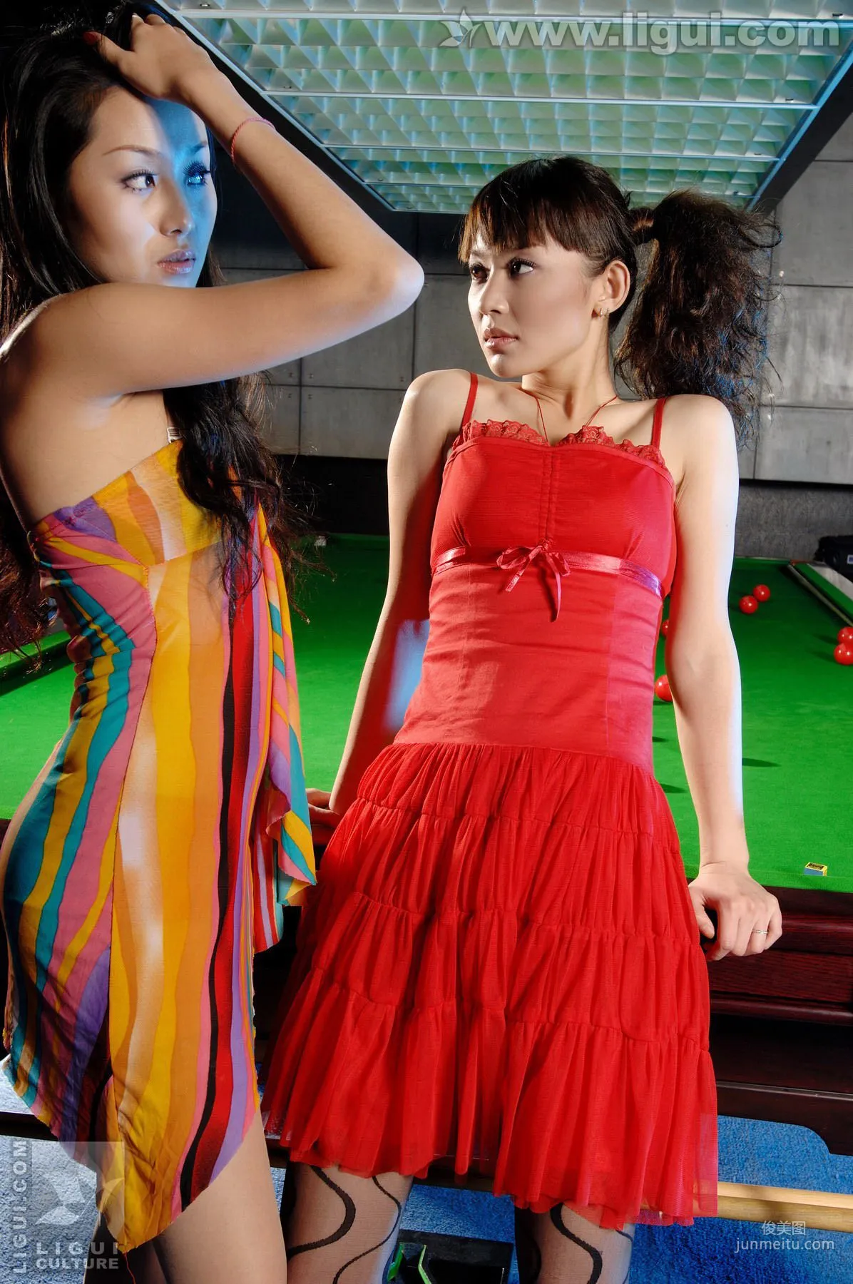 Model Mi Huimei, Lin Da, Stockings Beauties Play Billiards [Ligui] Beautiful Legs and Feet Photos photo 86