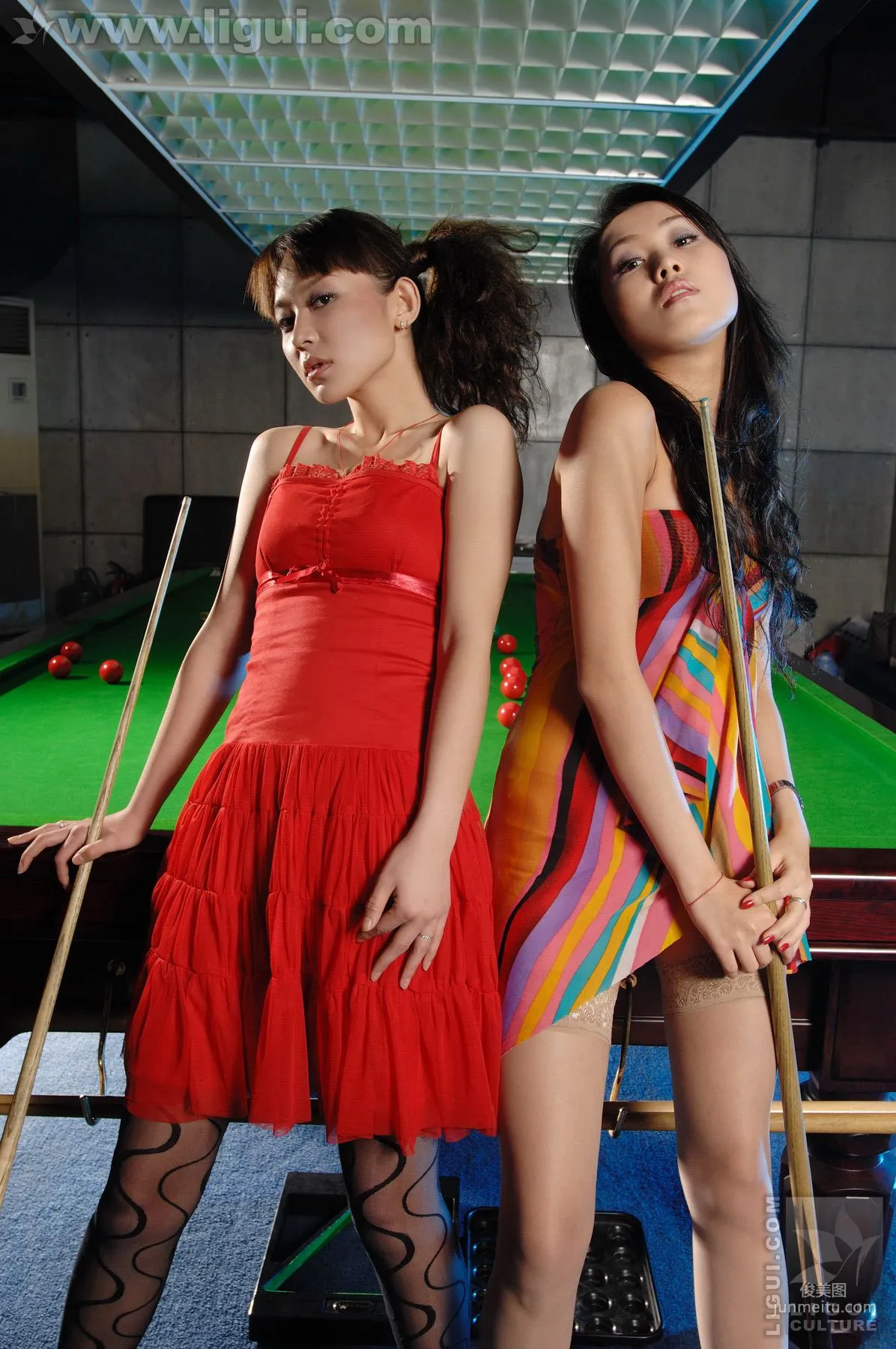 Model Mi Huimei, Lin Da, Stockings Beauties Play Billiards [Ligui] Beautiful Legs and Feet Photos photo 68