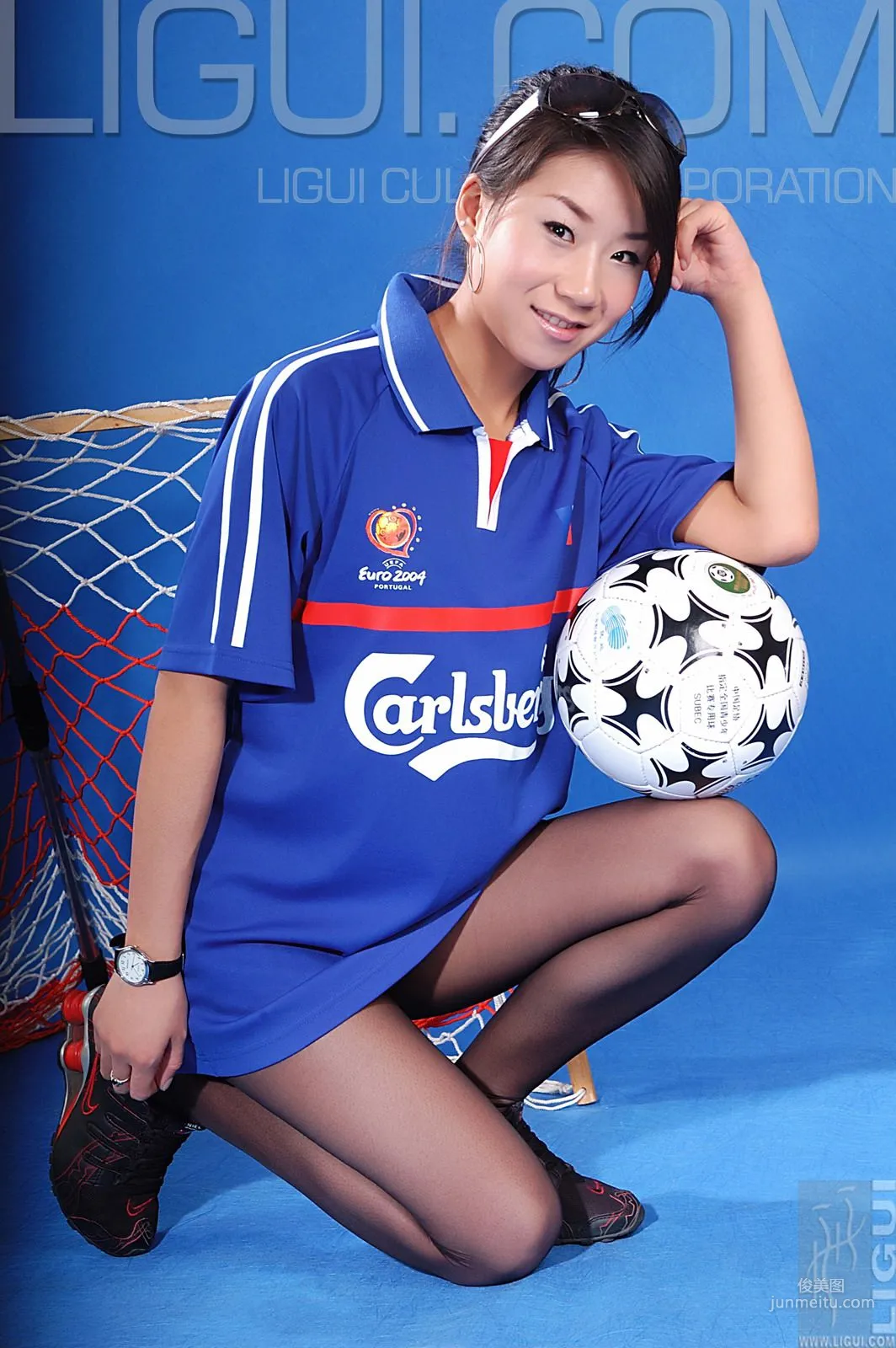[丽柜LiGui] Model 默默《足球寶貝》丝足写真集图片9