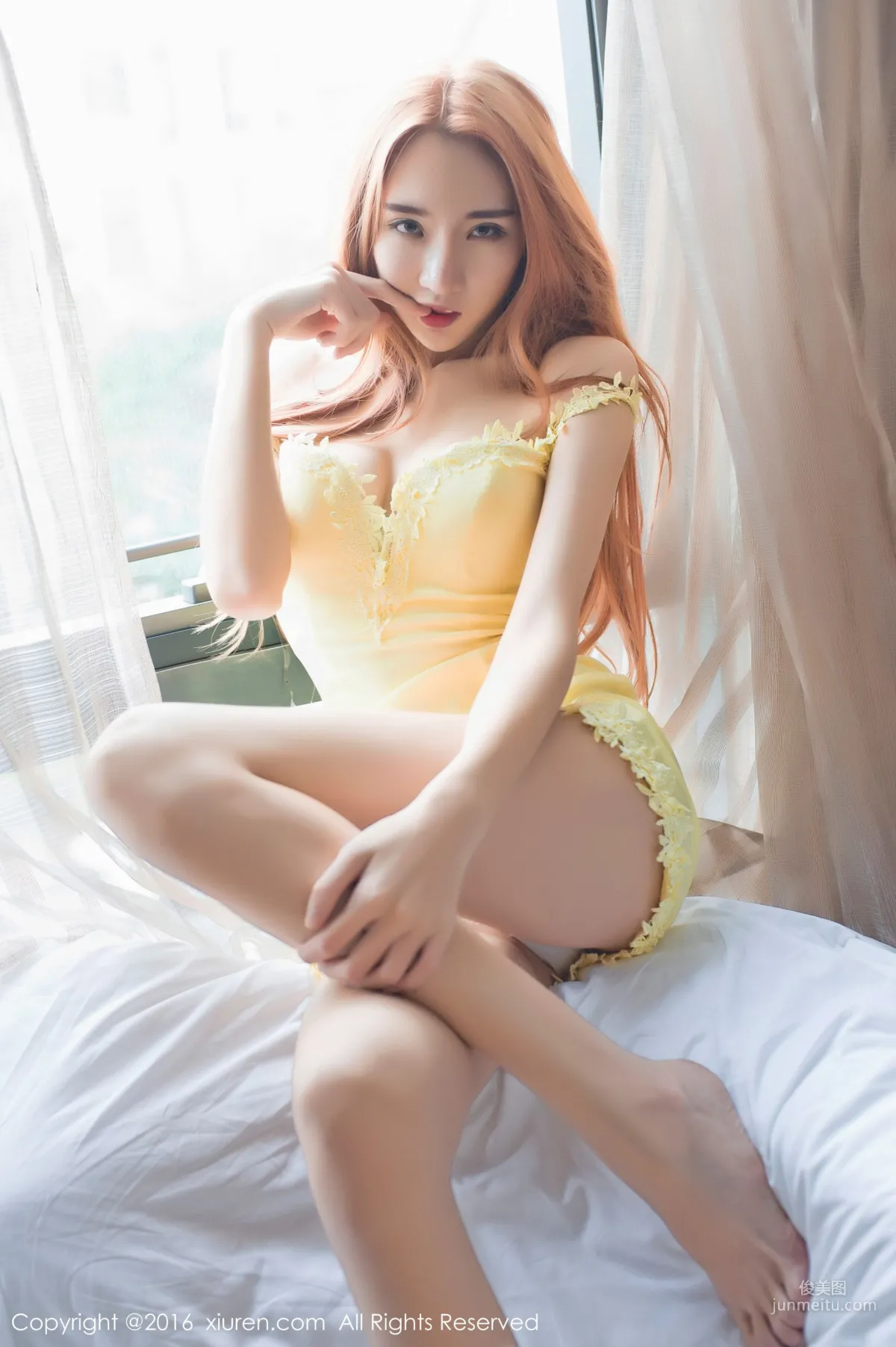 Beautiful Singer @wuli Yan Su Pink Lingerie, Lace Nightgown and Vacuum Suspenders [XiuRen] No.619 Photo Set photo 33