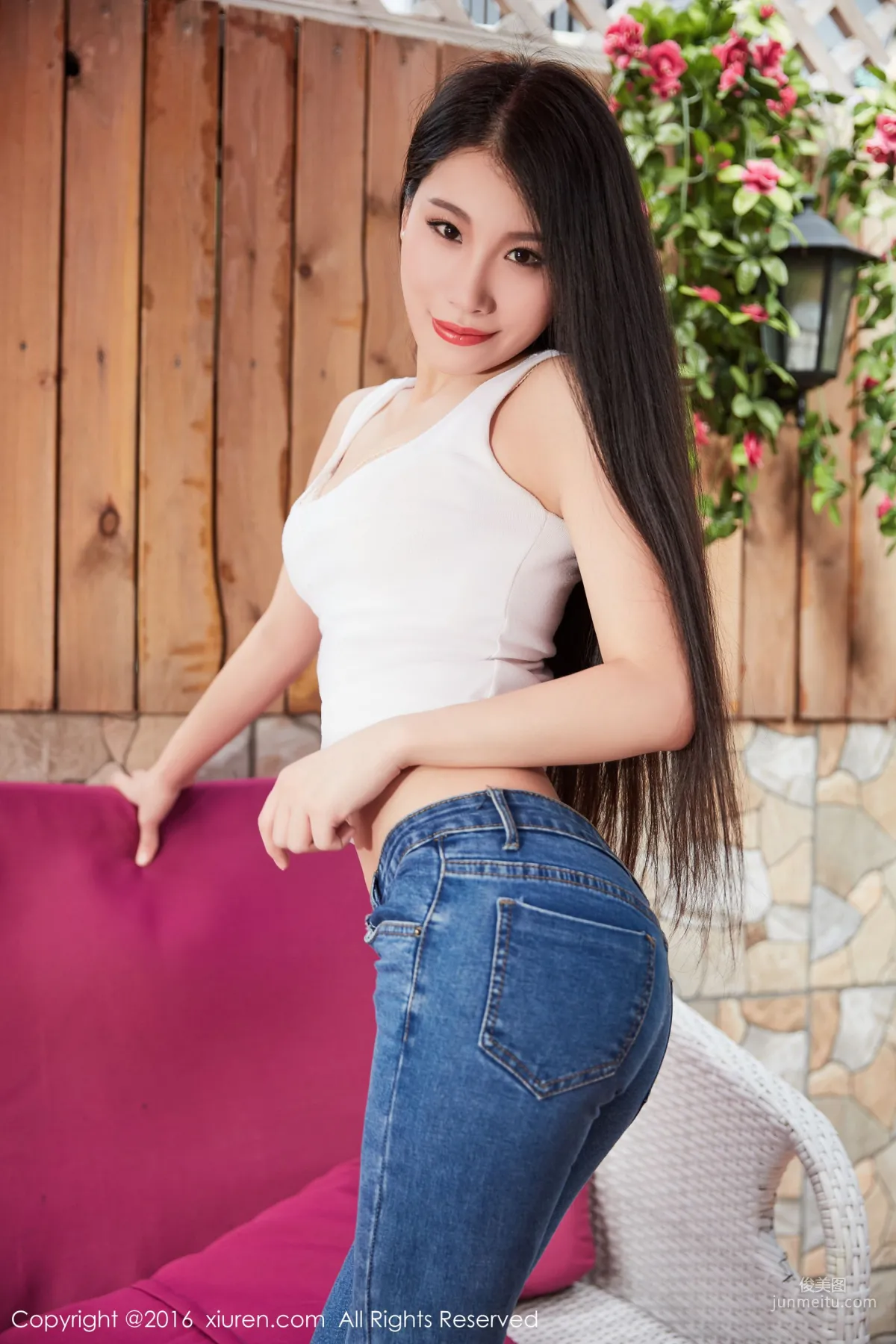 Zhan Shuyu Zina, Long Skirt + Cook Outfit + Denim Tight Pants + Thong [XiuRen] No.583 Photo Set photo 33