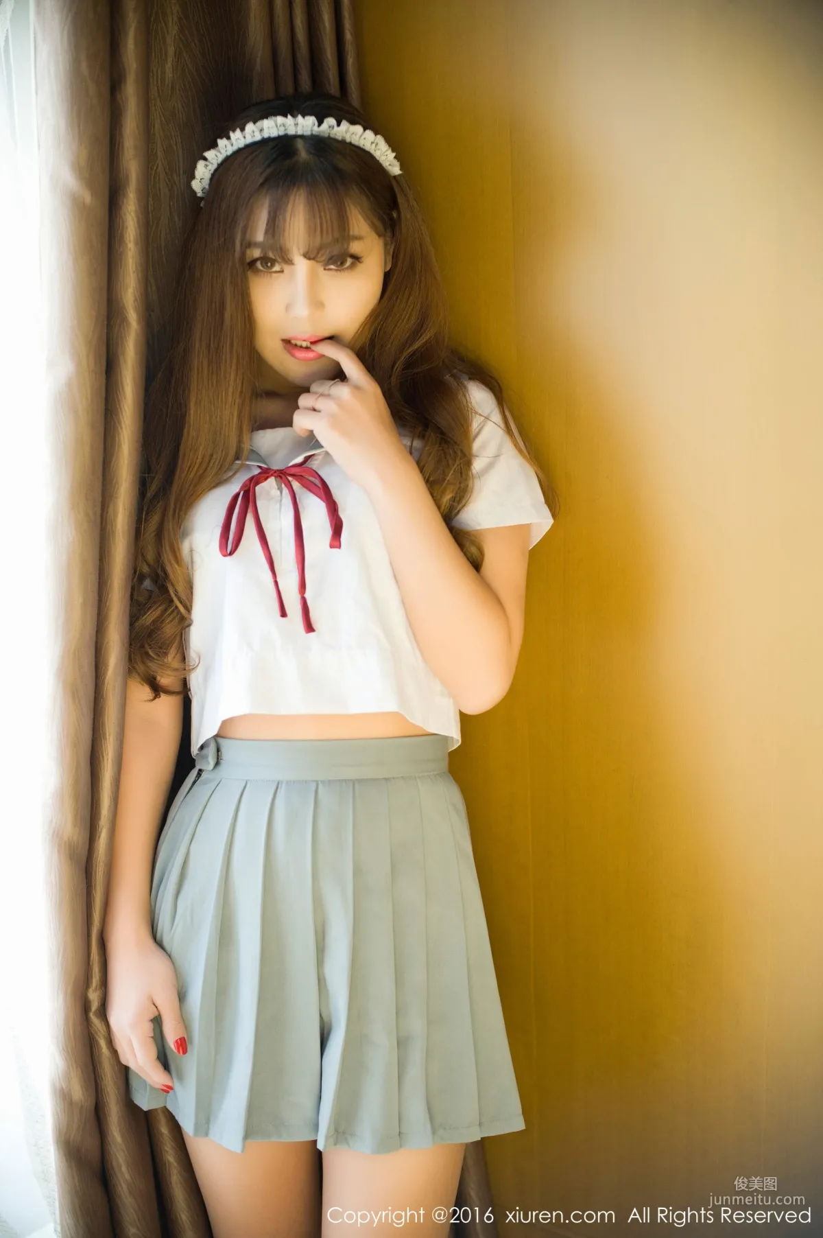 Zhou Yuran, High School Uniform Outdoor Big Bust, Classic Japanese School Uniform [XiuRen] No.651 Photo Set photo 5