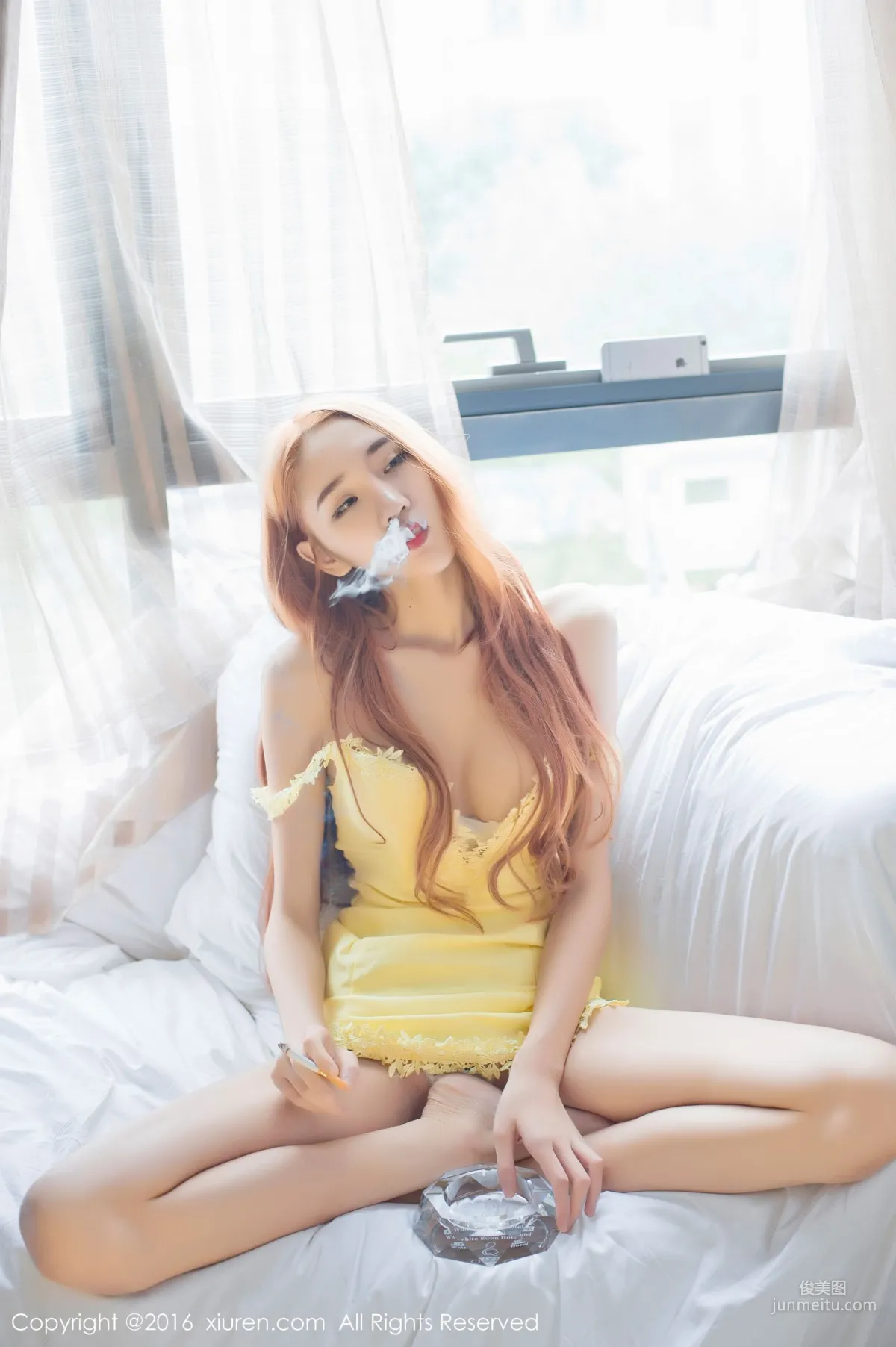 Beautiful Singer @wuli Yan Su Pink Lingerie, Lace Nightgown and Vacuum Suspenders [XiuRen] No.619 Photo Set photo 37