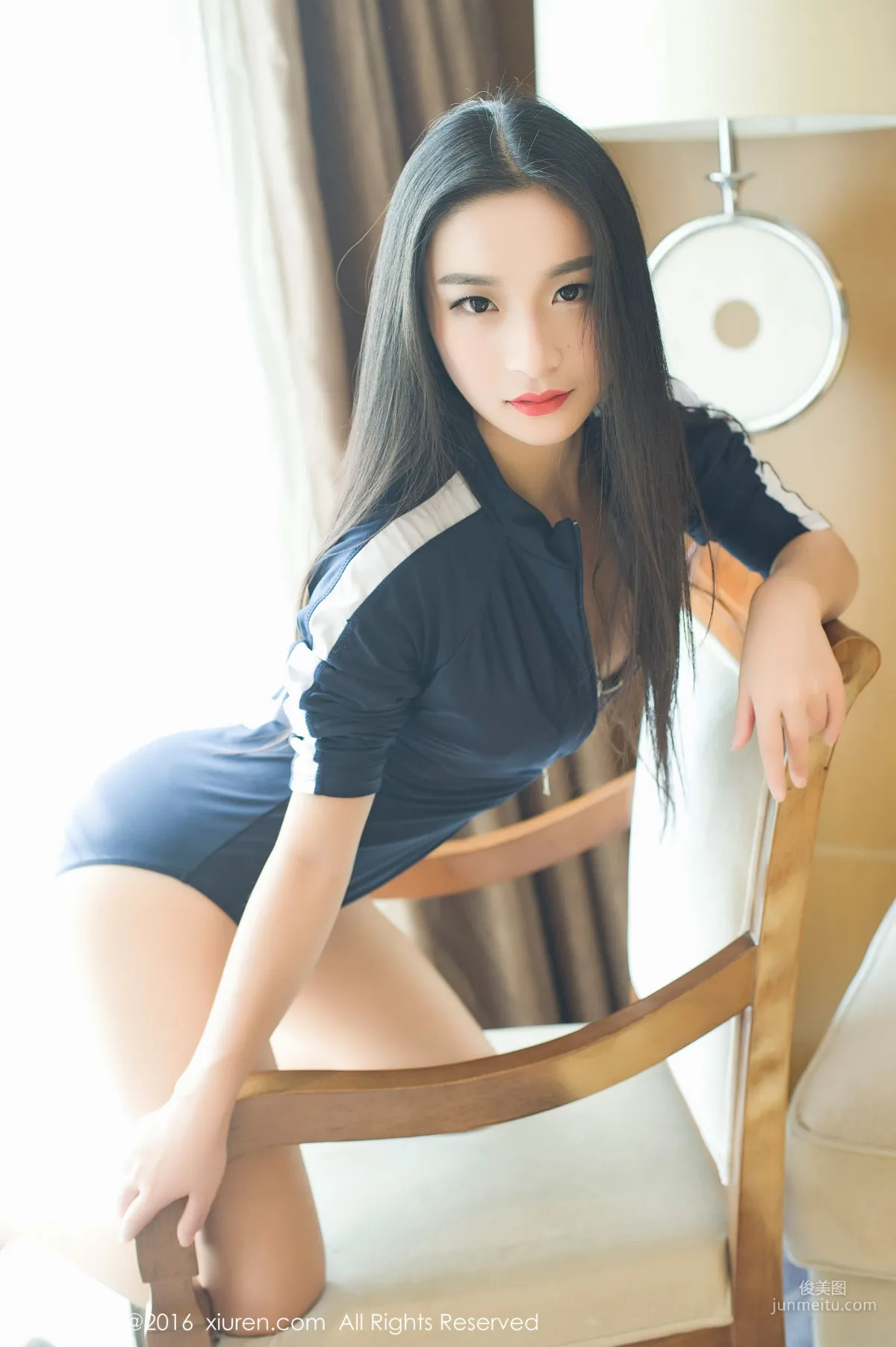 Qimeng Cherish, High-Cut School Uniform with Leopard Print, Vacuum Bath Towel [XiuRen] No.645 Photo Set photo 64