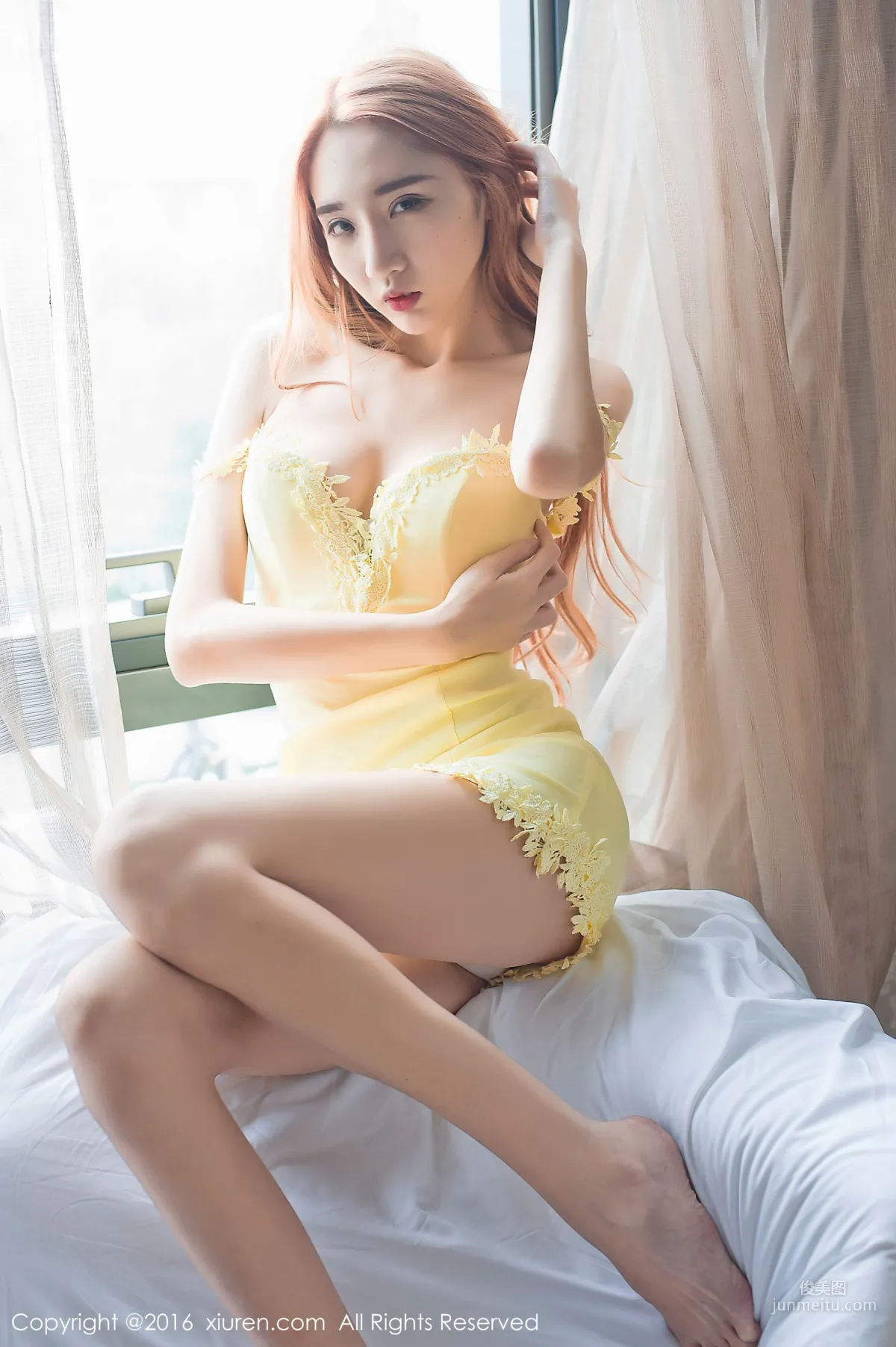 Beautiful Singer @wuli Yan Su Pink Lingerie, Lace Nightgown and Vacuum Suspenders [XiuRen] No.619 Photo Set photo 31