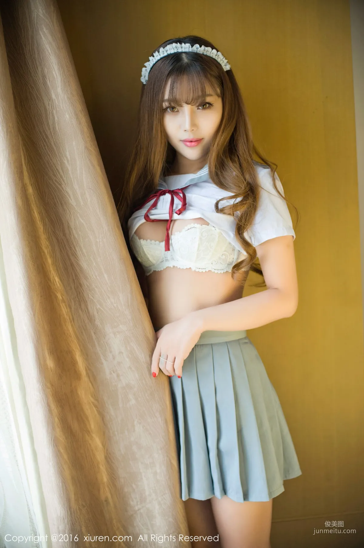 Zhou Yuran, High School Uniform Outdoor Big Bust, Classic Japanese School Uniform [XiuRen] No.651 Photo Set photo 26