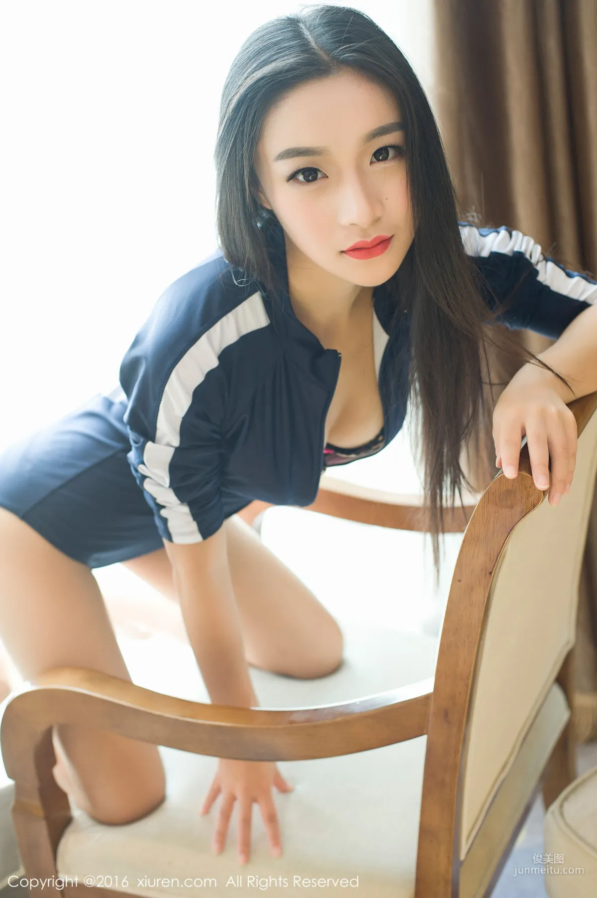 Qimeng Cherish, High-Cut School Uniform with Leopard Print, Vacuum Bath Towel [XiuRen] No.645 Photo Set photo 69
