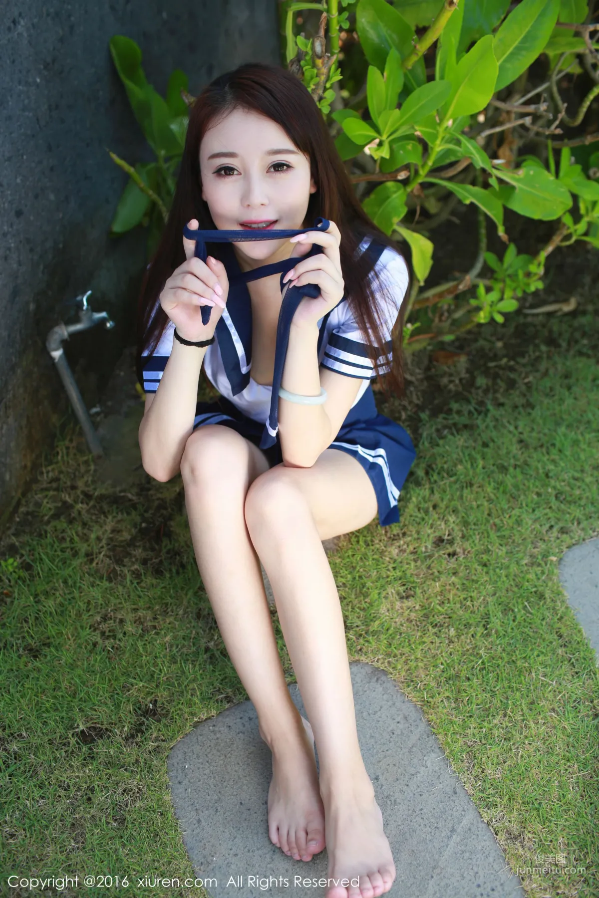 Zhao Xiaomi kitty Student Uniform + Ribbon Bondage Series [XiuRen] No.560 Photo Set photo 9