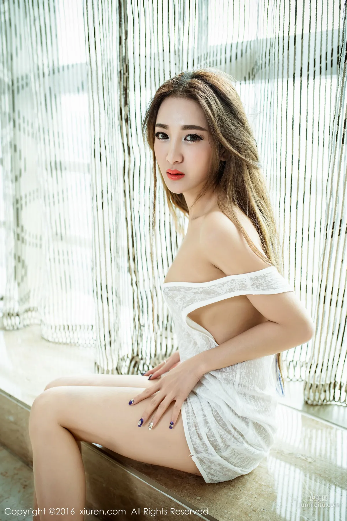 Sugar Liang Ying Short Skirt, Sheer Vest, Black Stockings [XiuRen] No.569 Photo Set photo 19