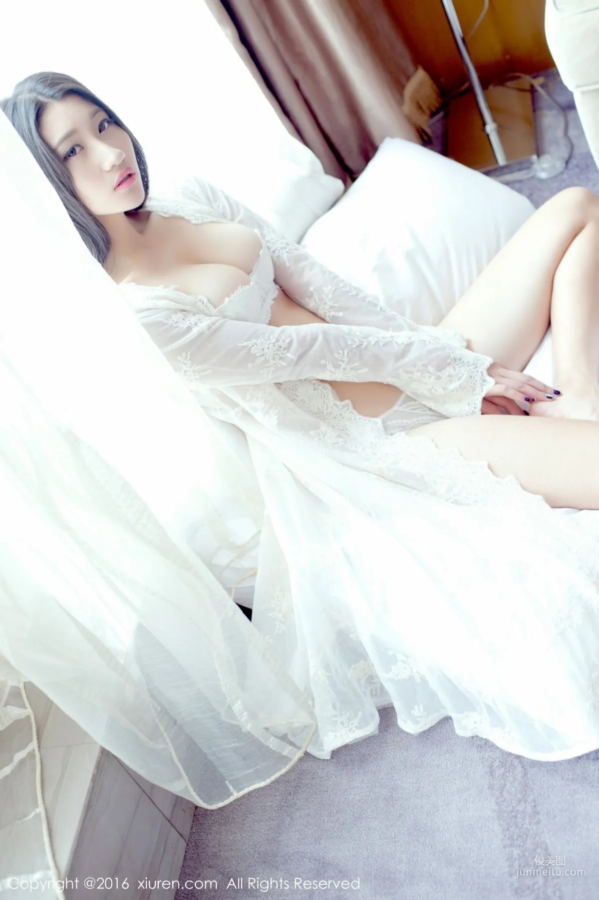 Su Yunjin, Semi-Transparent Stockings Wet Body, Lace Pajamas, Hotel Vacuum Bathrobe [XiuRen] No.632 Photo Set photo 32