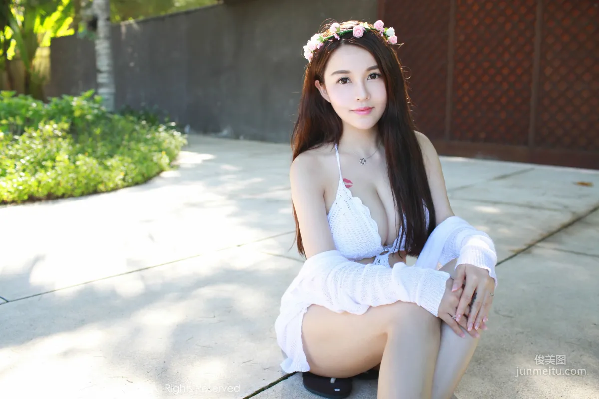 Shen Mitao off "Bali Travel Shoot" Flower Crown Goddess Series [XiuRen] No.538 Photo Set photo 1