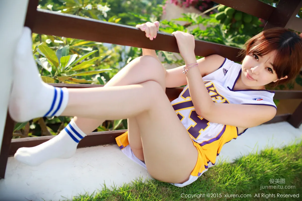 Liu Feier Faye Kobe Basketball Jersey + Cloth Strip Lingerie [XiuRen] No.452 Photo Set photo 14