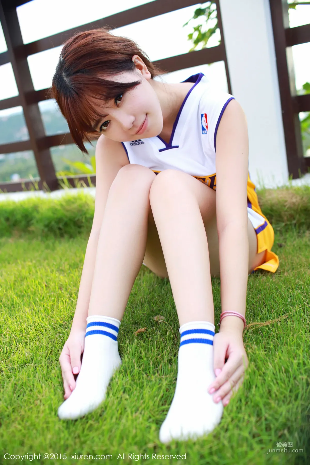 Liu Feier Faye Kobe Basketball Jersey + Cloth Strip Lingerie [XiuRen] No.452 Photo Set photo 5