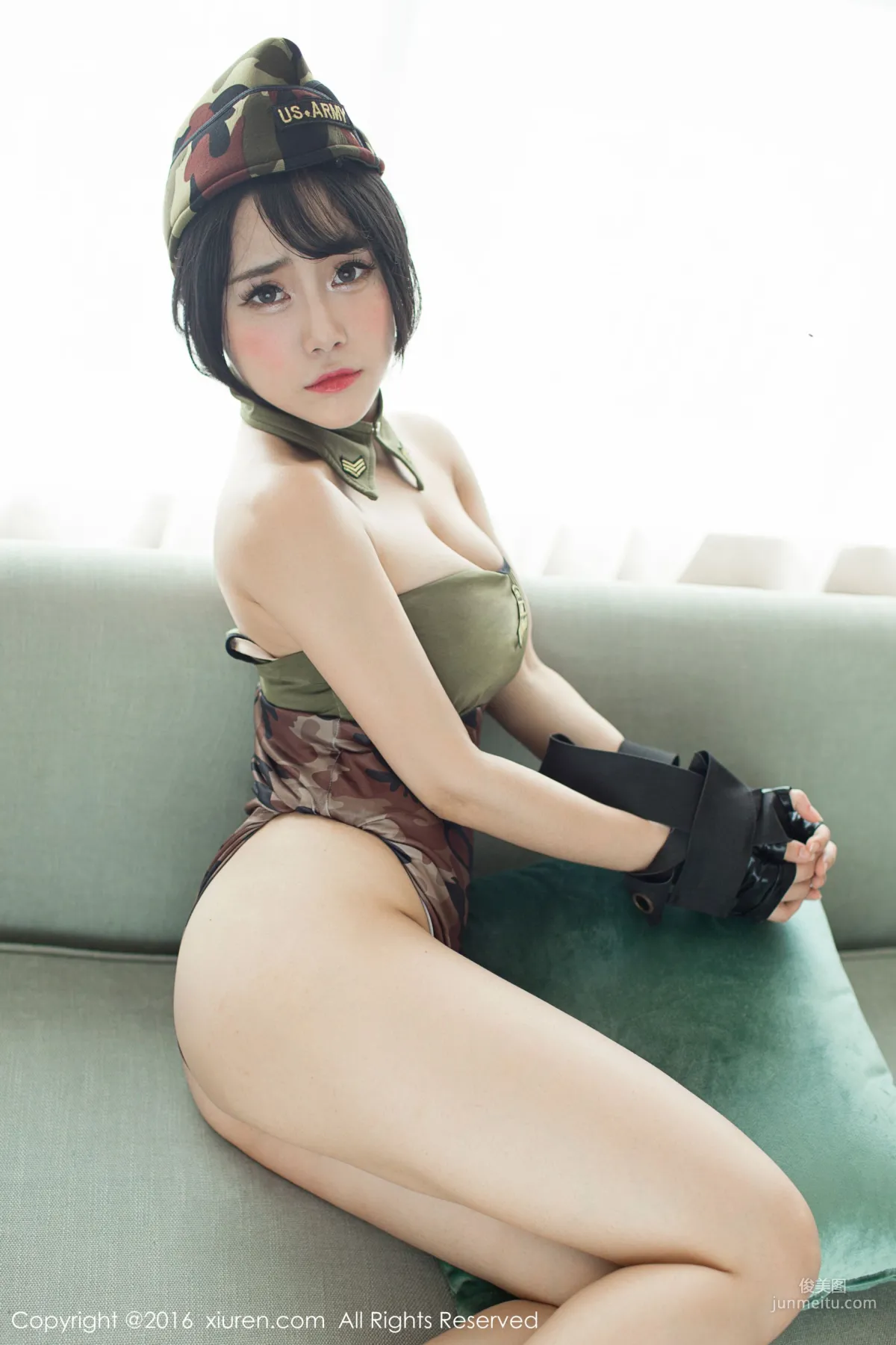 Dou Douliang Youlina, Camouflage Suit + Bathroom Series [XiuRen] No.519 Photo Set photo 30