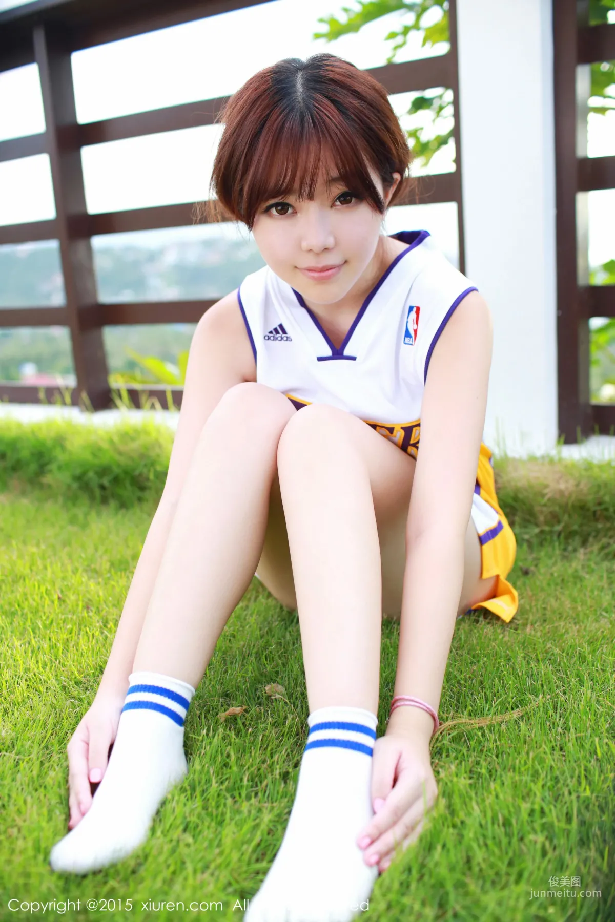 Liu Feier Faye Kobe Basketball Jersey + Cloth Strip Lingerie [XiuRen] No.452 Photo Set photo 6