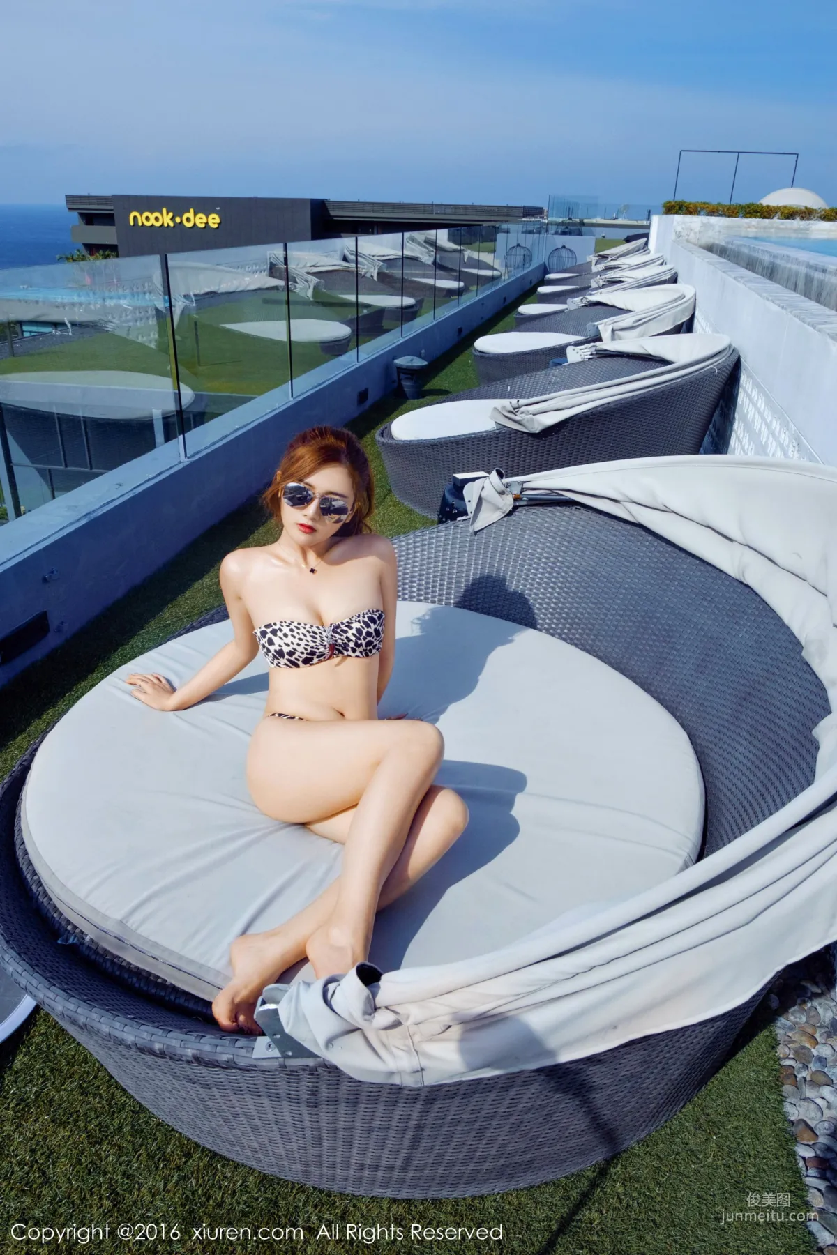 Mumu hanna Tight Jeans + Mesh Lingerie + Leopard Print Bikini [XiuRen] No.462 Photo Set photo 46
