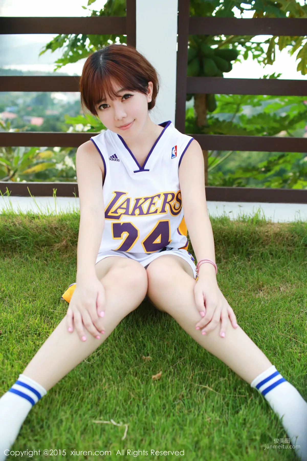 Liu Feier Faye Kobe Basketball Jersey + Cloth Strip Lingerie [XiuRen] No.452 Photo Set photo 1