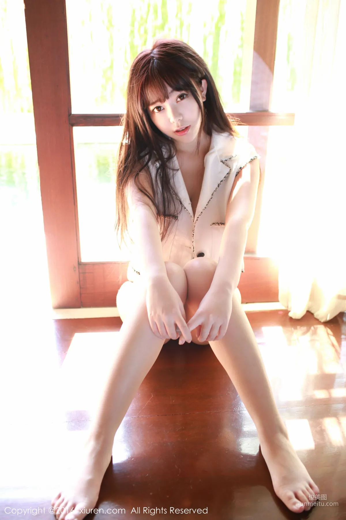 Liu Feier Faye, Corset + Thong + Black Stockings + Bandeau Lingerie [XiuRen] No.495 Photo Set photo 12