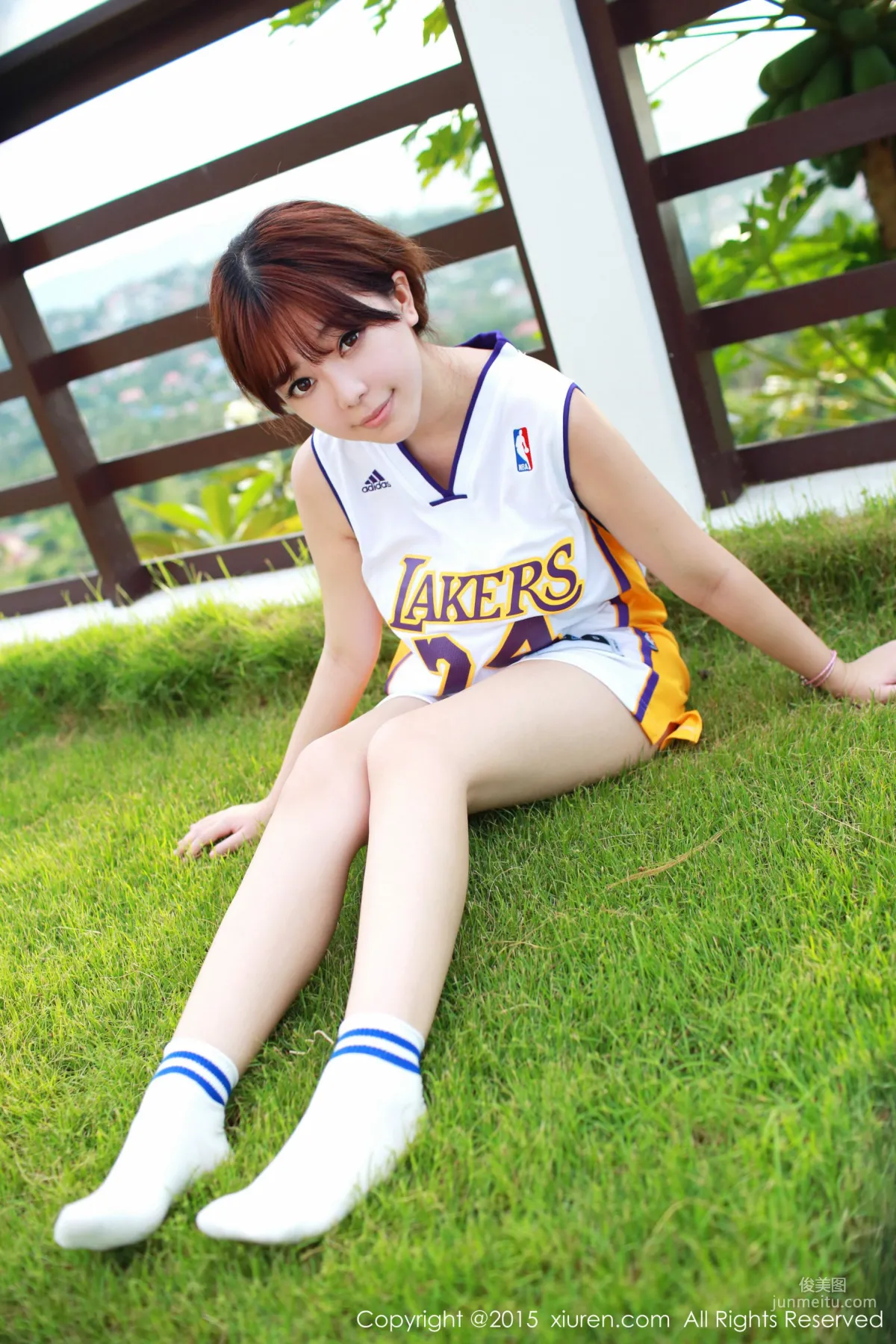 Liu Feier Faye Kobe Basketball Jersey + Cloth Strip Lingerie [XiuRen] No.452 Photo Set photo 4