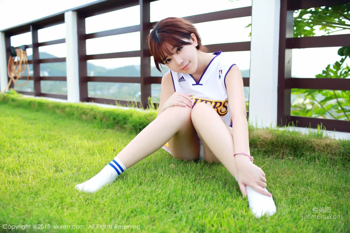 Liu Feier Faye Kobe Basketball Jersey + Cloth Strip Lingerie [XiuRen] No.452 Photo Set photo 9