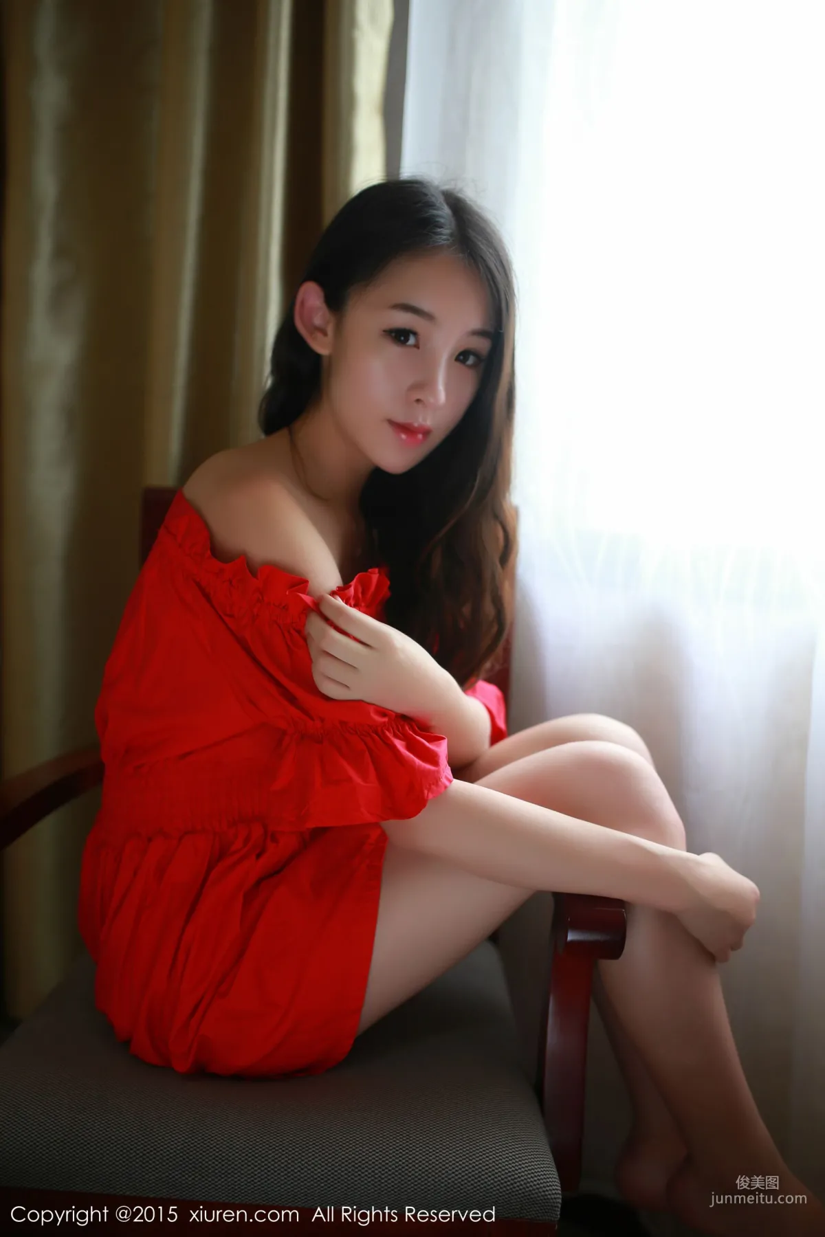 Zixuan Crystal, Dress + Hot Pants + Fishnet Stockings Uniform [XiuRen] No.347 Photo Set photo 13