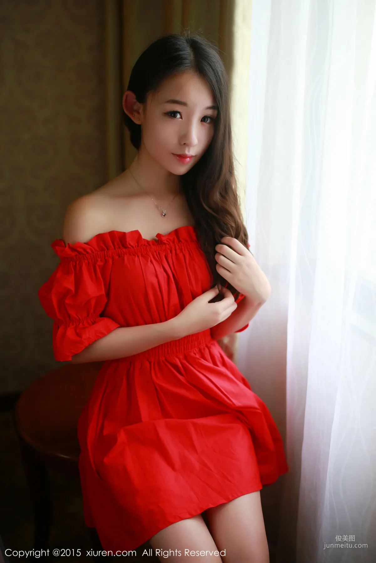 Zixuan Crystal, Dress + Hot Pants + Fishnet Stockings Uniform [XiuRen] No.347 Photo Set photo 10