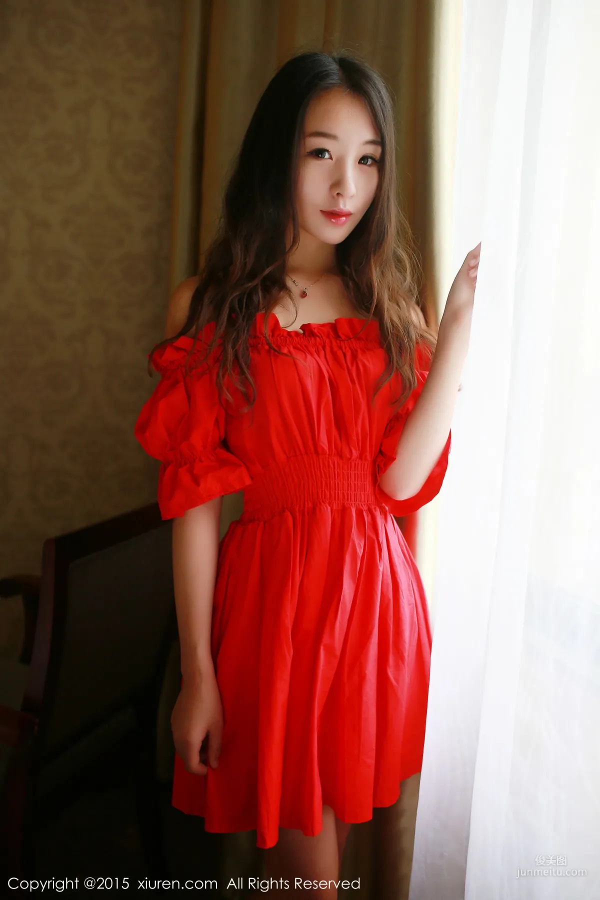 Zixuan Crystal, Dress + Hot Pants + Fishnet Stockings Uniform [XiuRen] No.347 Photo Set photo 1