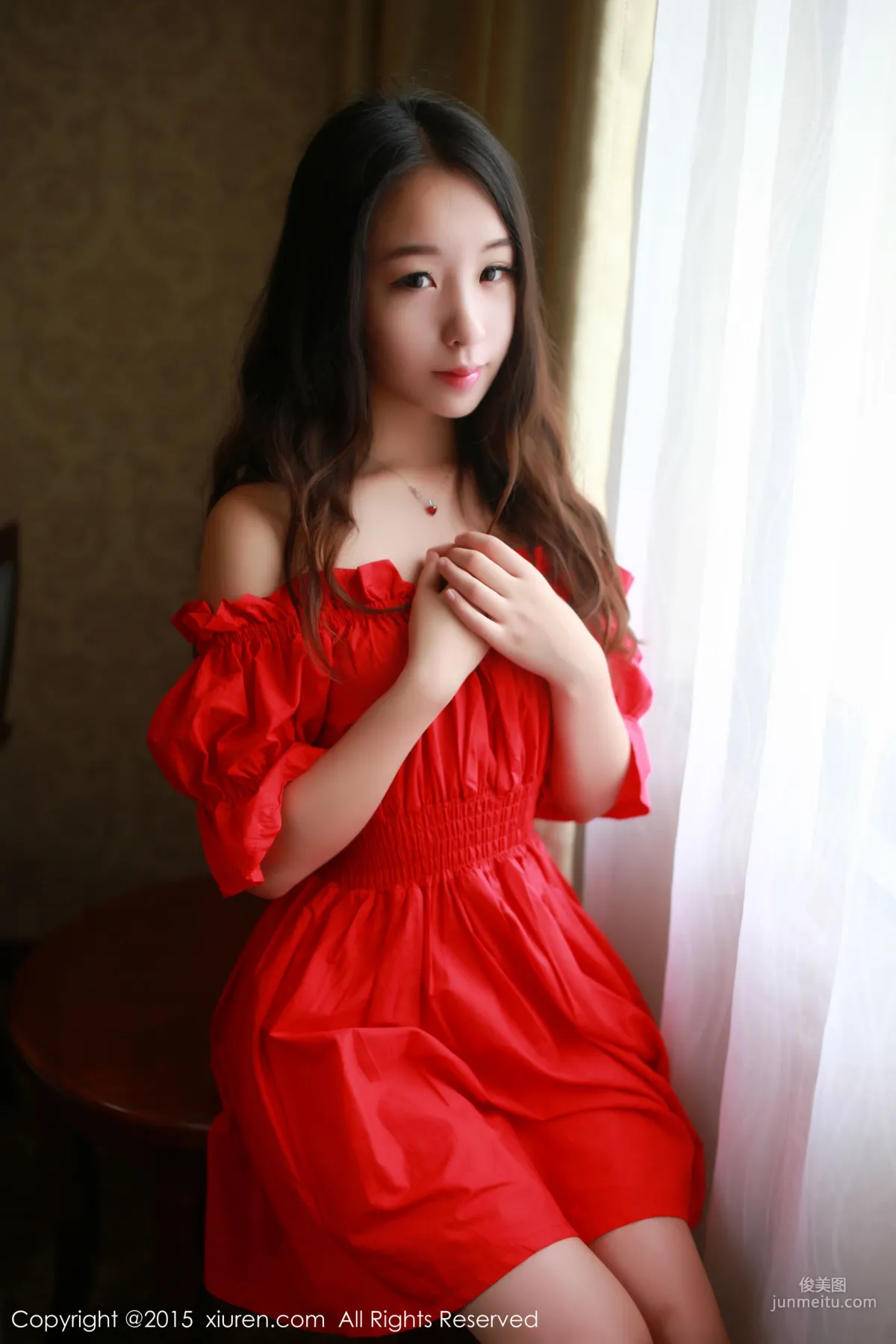 Zixuan Crystal, Dress + Hot Pants + Fishnet Stockings Uniform [XiuRen] No.347 Photo Set photo 8