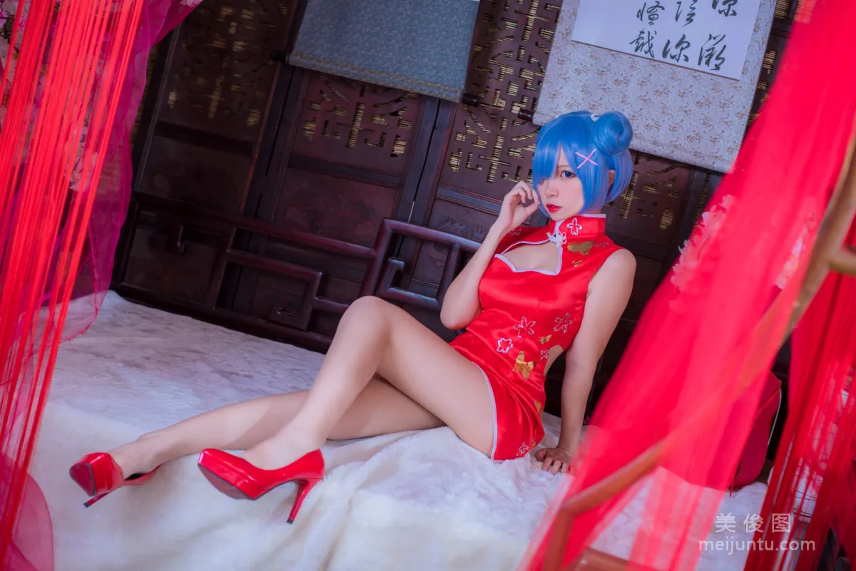 人气Coser二佐Nisa 《蕾姆旗袍》 写真集7