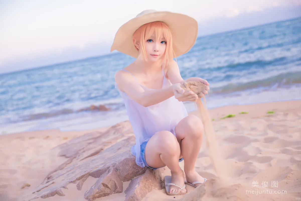 [Web Celebrity Coser] Xingzhi Chichi 'Touken Ranbu Cosplay Urashima Toushirou' Photo Set photo 25