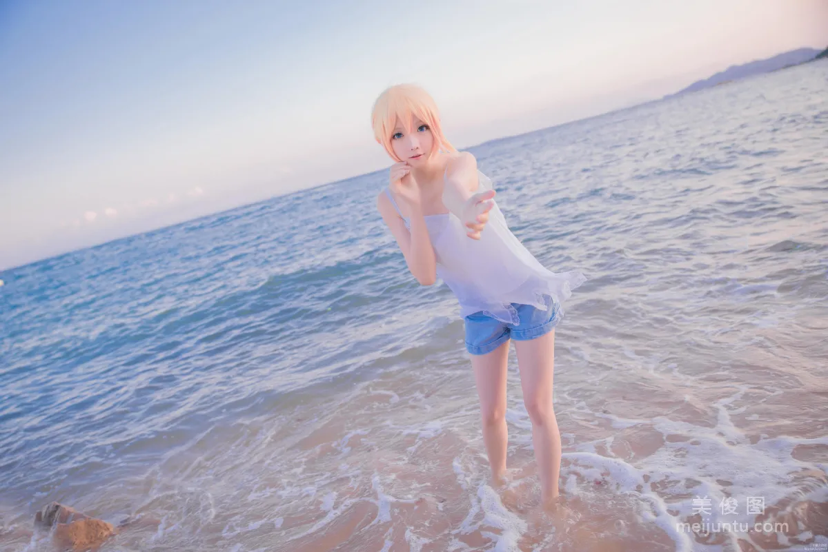 [Web Celebrity Coser] Xingzhi Chichi 'Touken Ranbu Cosplay Urashima Toushirou' Photo Set photo 16