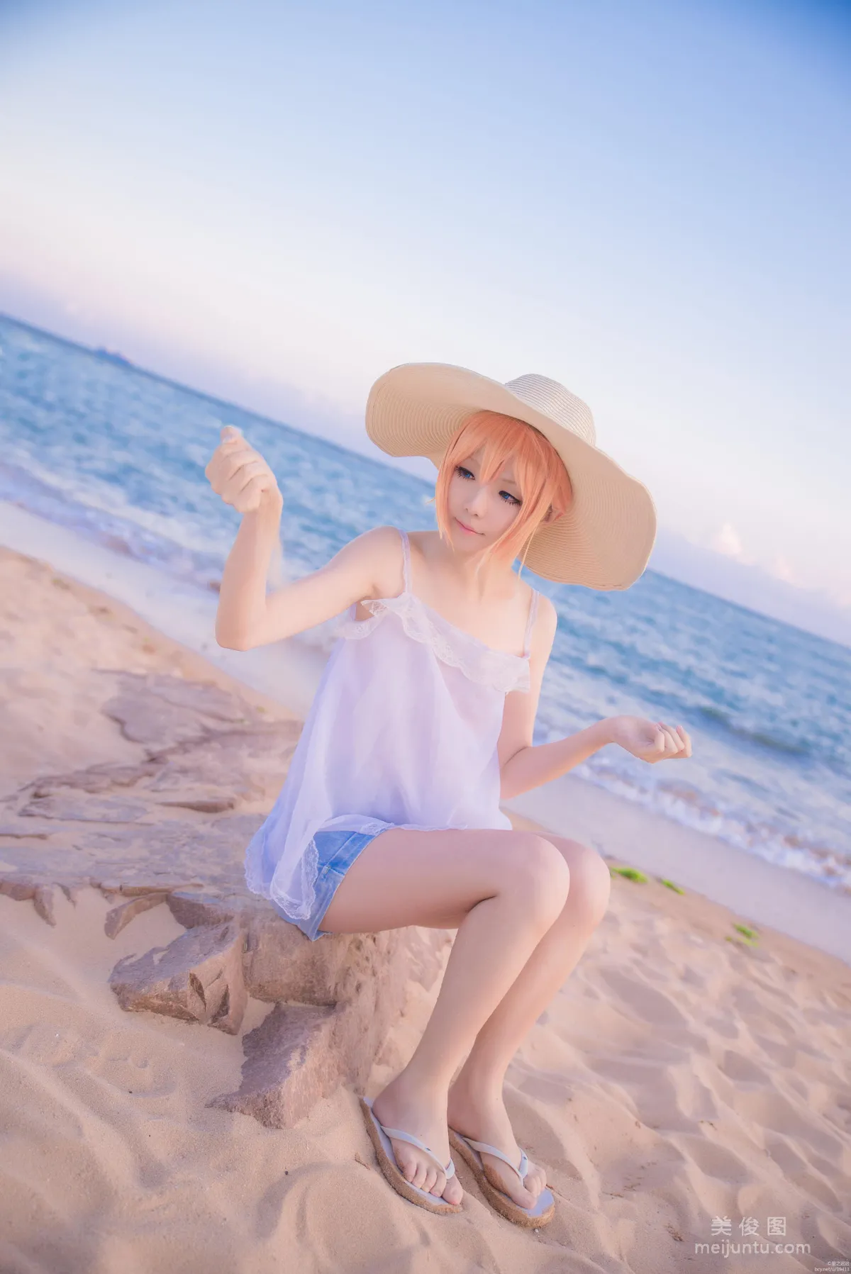 [Web Celebrity Coser] Xingzhi Chichi 'Touken Ranbu Cosplay Urashima Toushirou' Photo Set photo 24