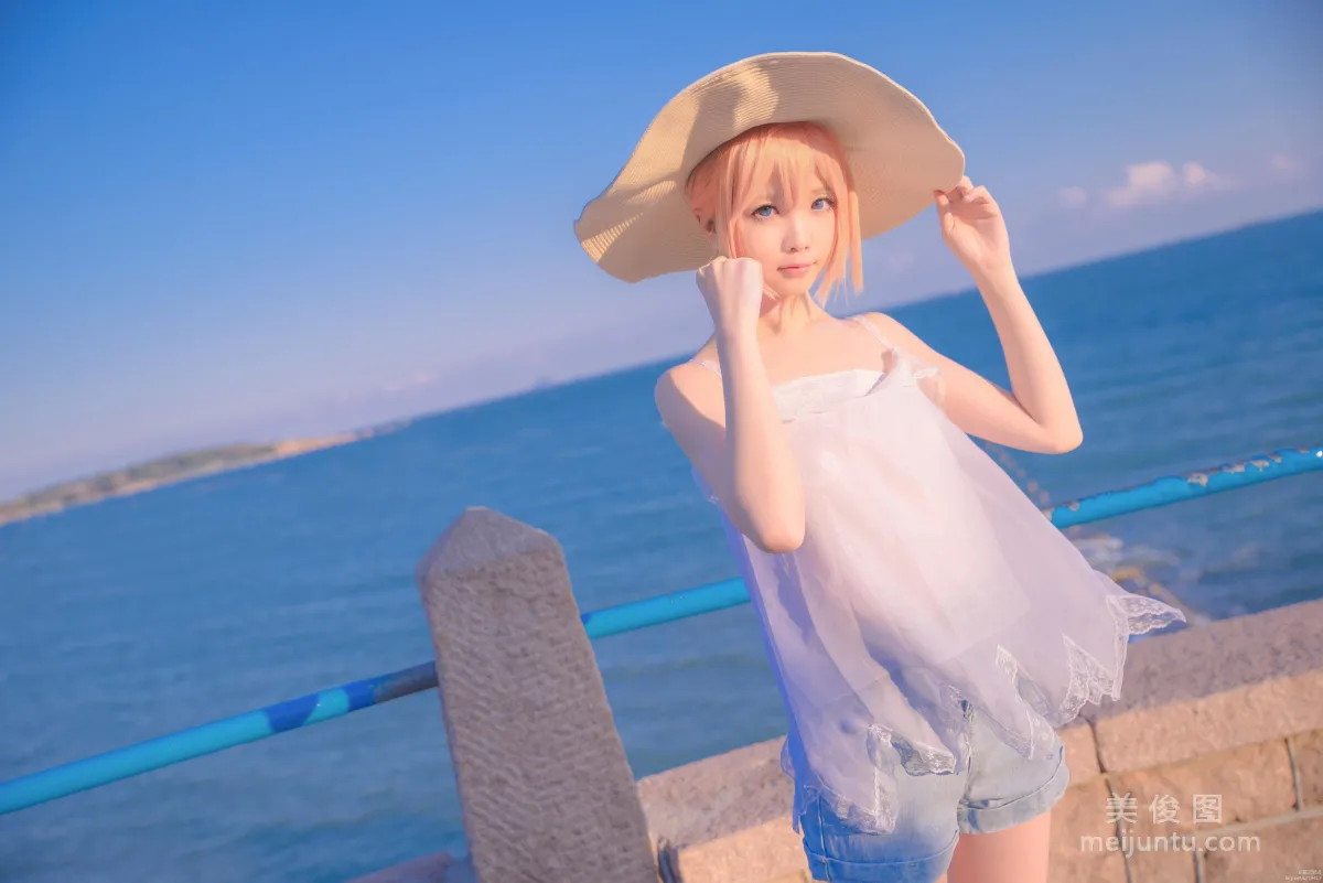 [Web Celebrity Coser] Xingzhi Chichi 'Touken Ranbu Cosplay Urashima Toushirou' Photo Set photo 4