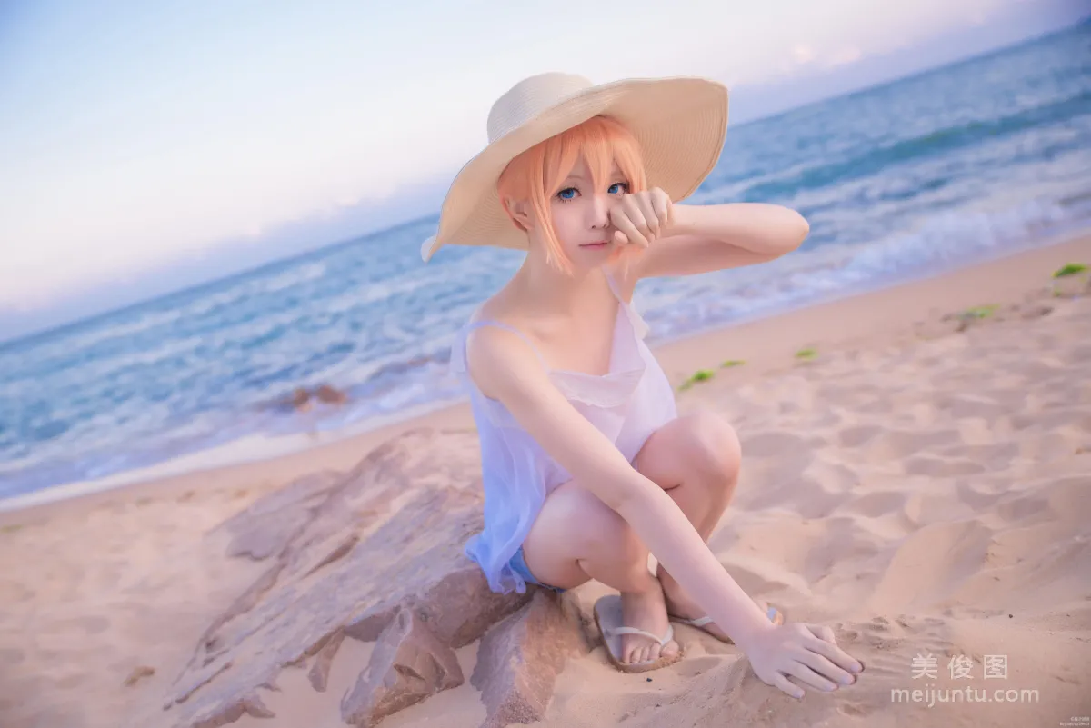 [Web Celebrity Coser] Xingzhi Chichi 'Touken Ranbu Cosplay Urashima Toushirou' Photo Set photo 23