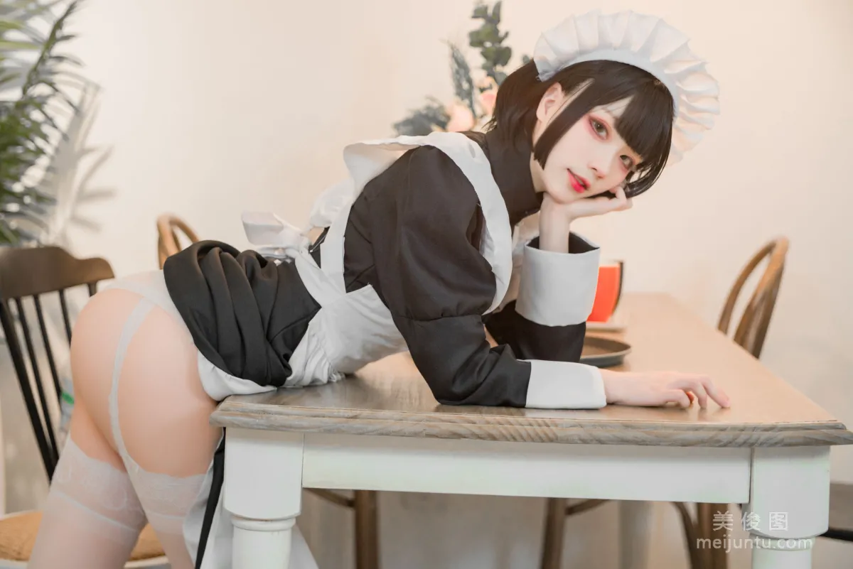 Coser Qisikuai wii Brown Transparent Dress Maid Photo Set photo 45