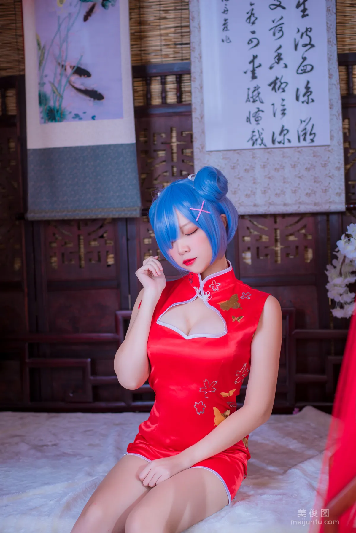 人气Coser二佐Nisa 《蕾姆旗袍》 写真集5