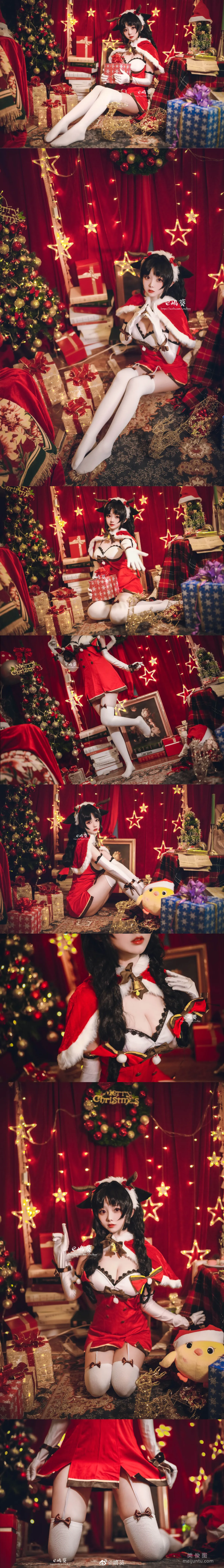 微博美女Coser嶋葵 《碧蓝航线 大潮 驯鹿与圣诞礼物》 写真集4