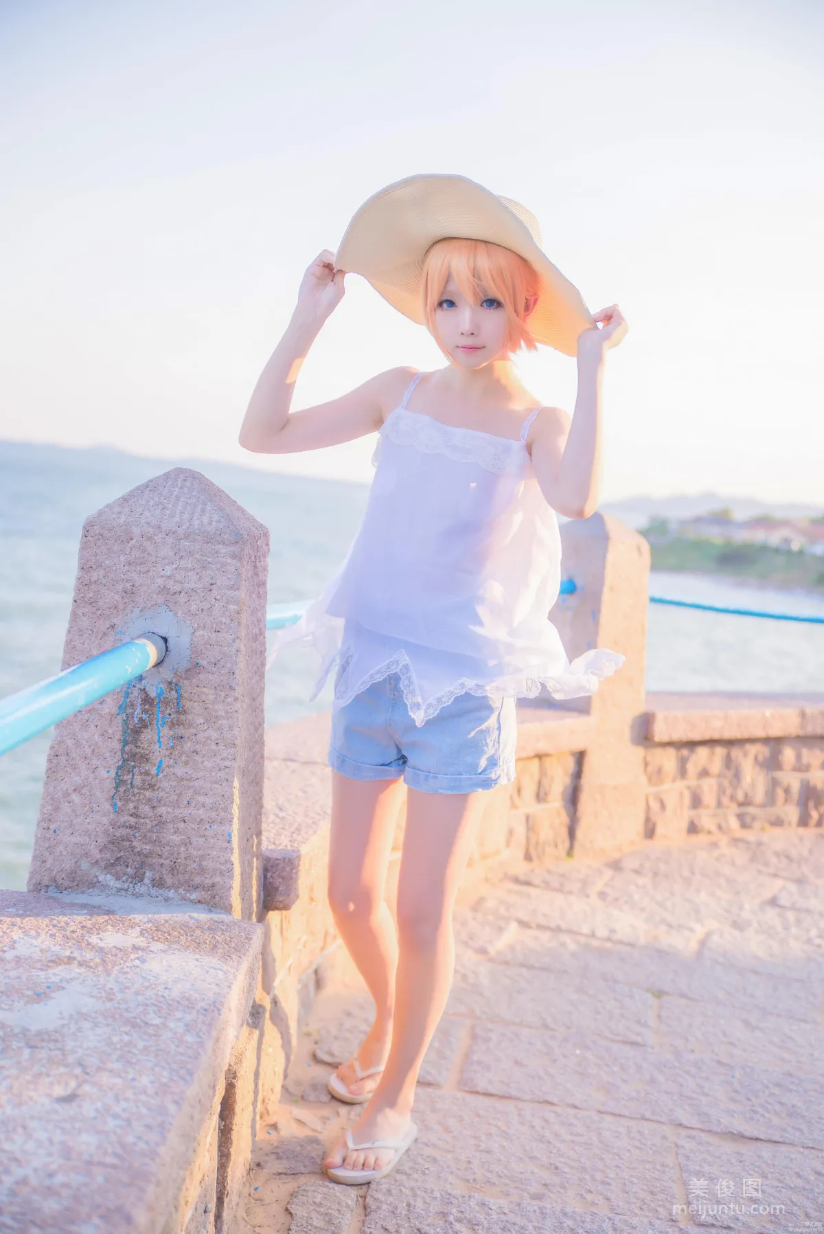 [Web Celebrity Coser] Xingzhi Chichi 'Touken Ranbu Cosplay Urashima Toushirou' Photo Set photo 3