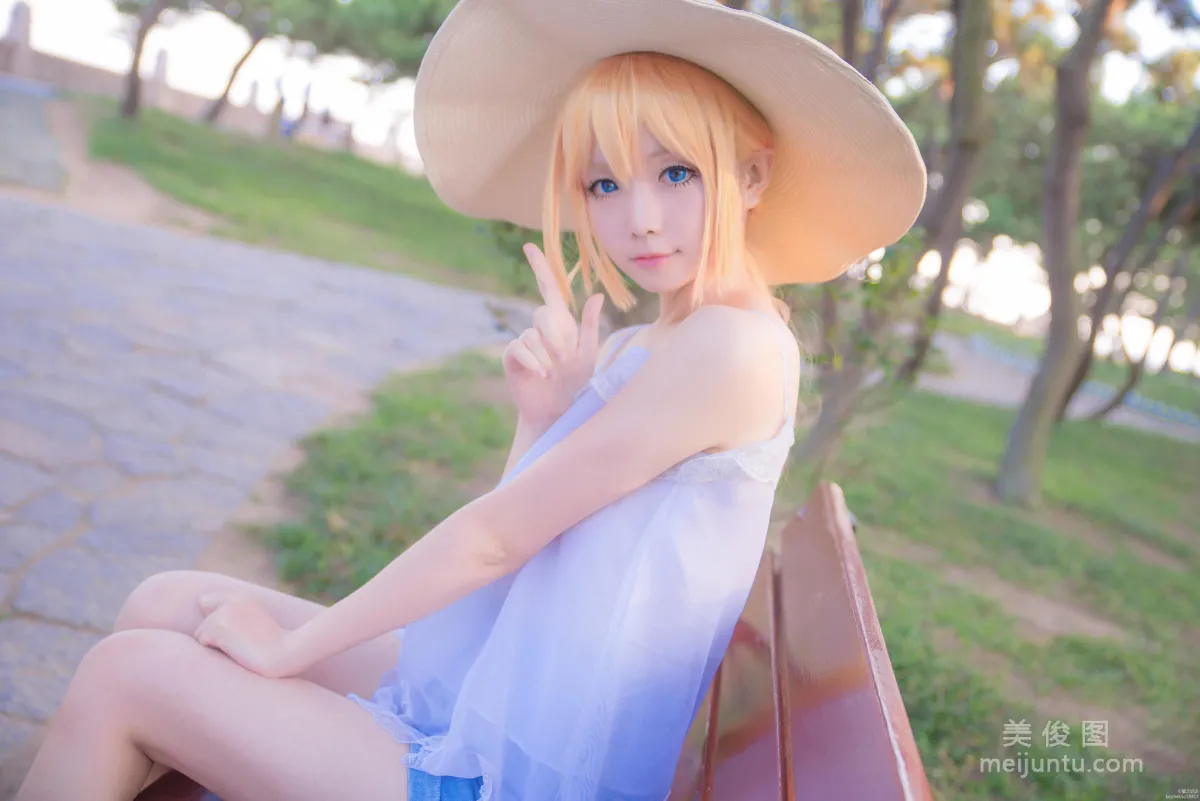 [Web Celebrity Coser] Xingzhi Chichi 'Touken Ranbu Cosplay Urashima Toushirou' Photo Set photo 6